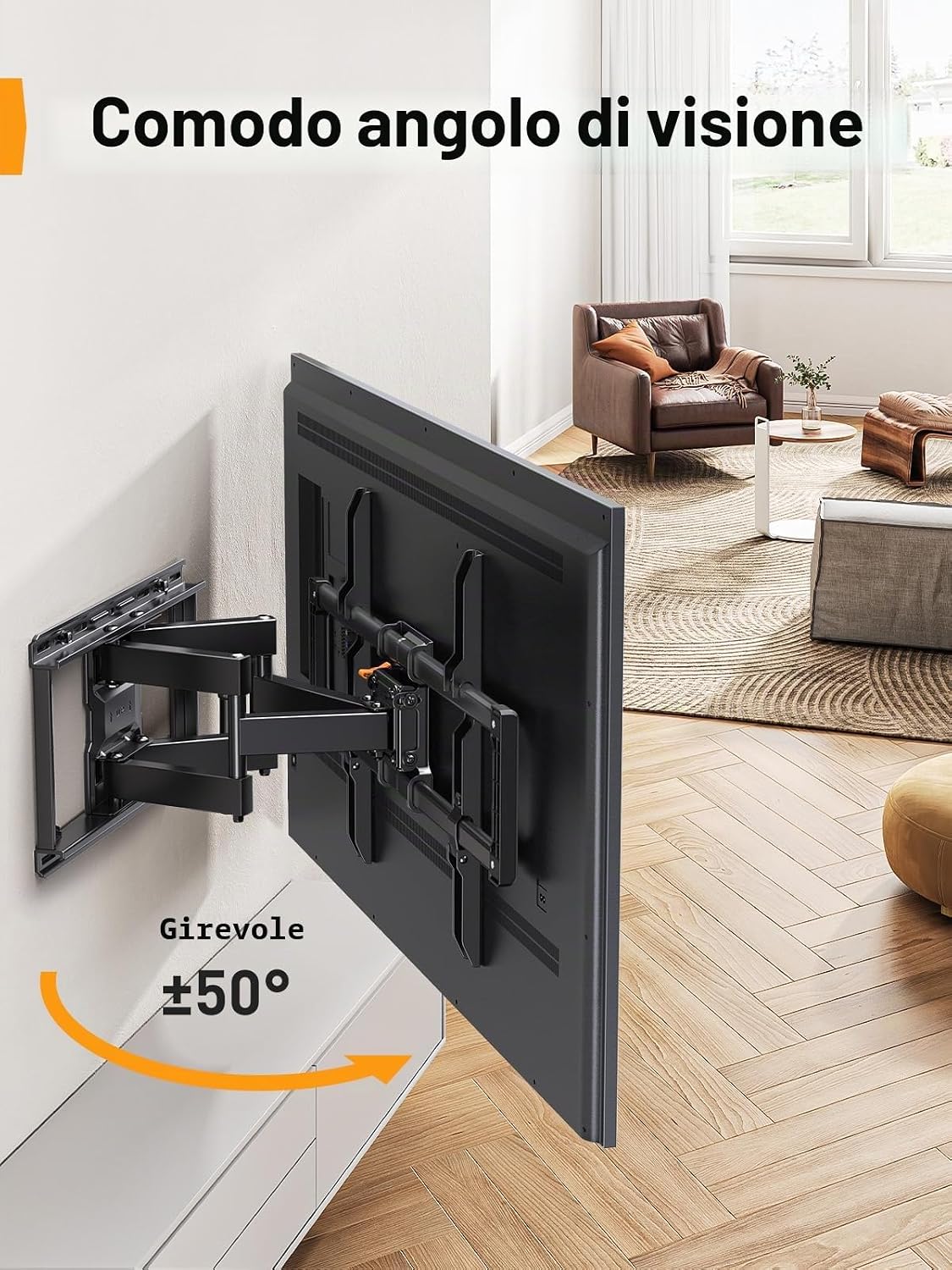 Thumbnail 5 de Perlegear PGLF8 supporto TV Full-Motion 42–85" fino 60 kg