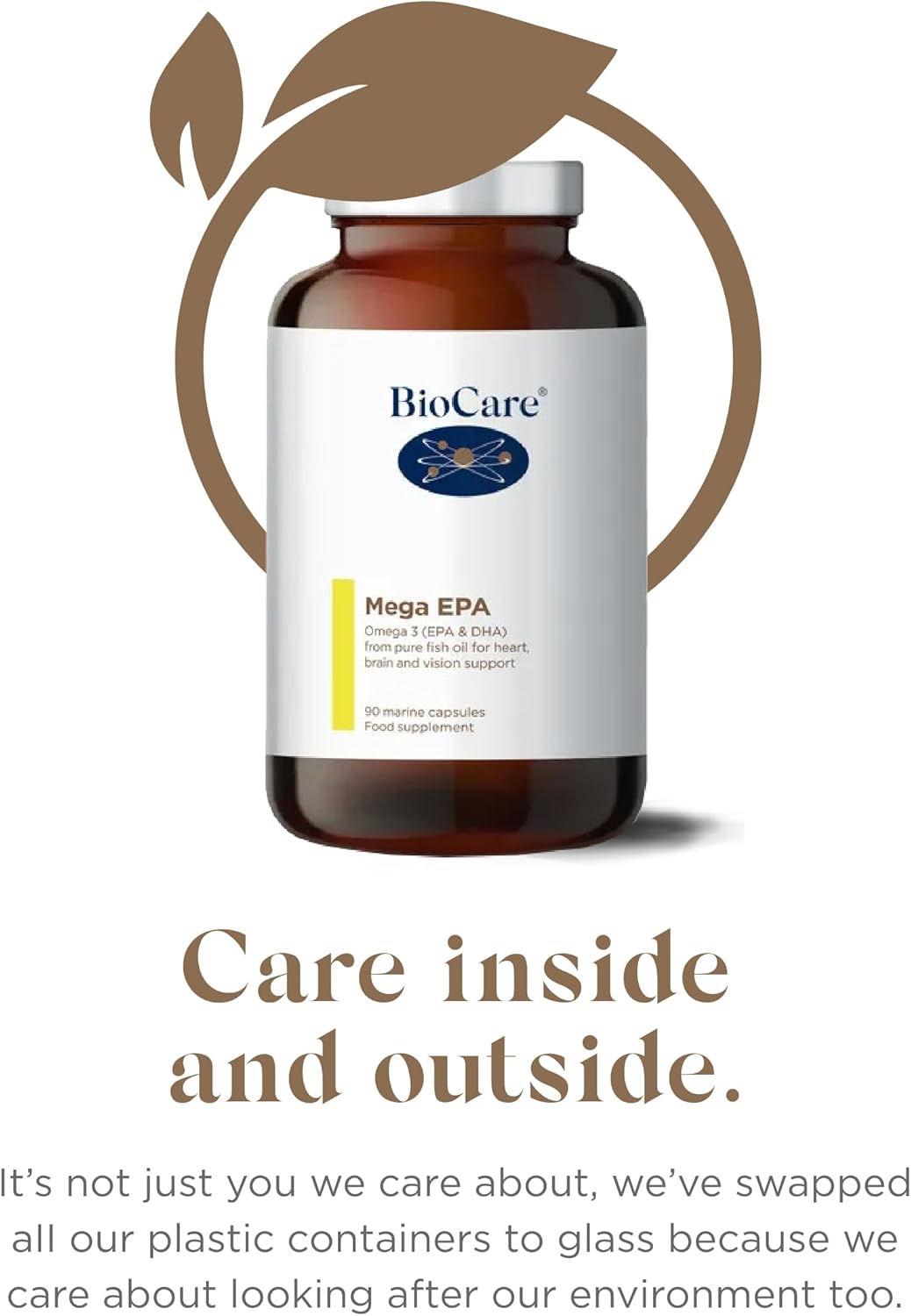 Detalle 2 de BioCare Mega EPA – reines Fischöl mit Omega-3 (EPA & DHA), 90 Kapseln für Herz, Gehirn & Sehkraft
