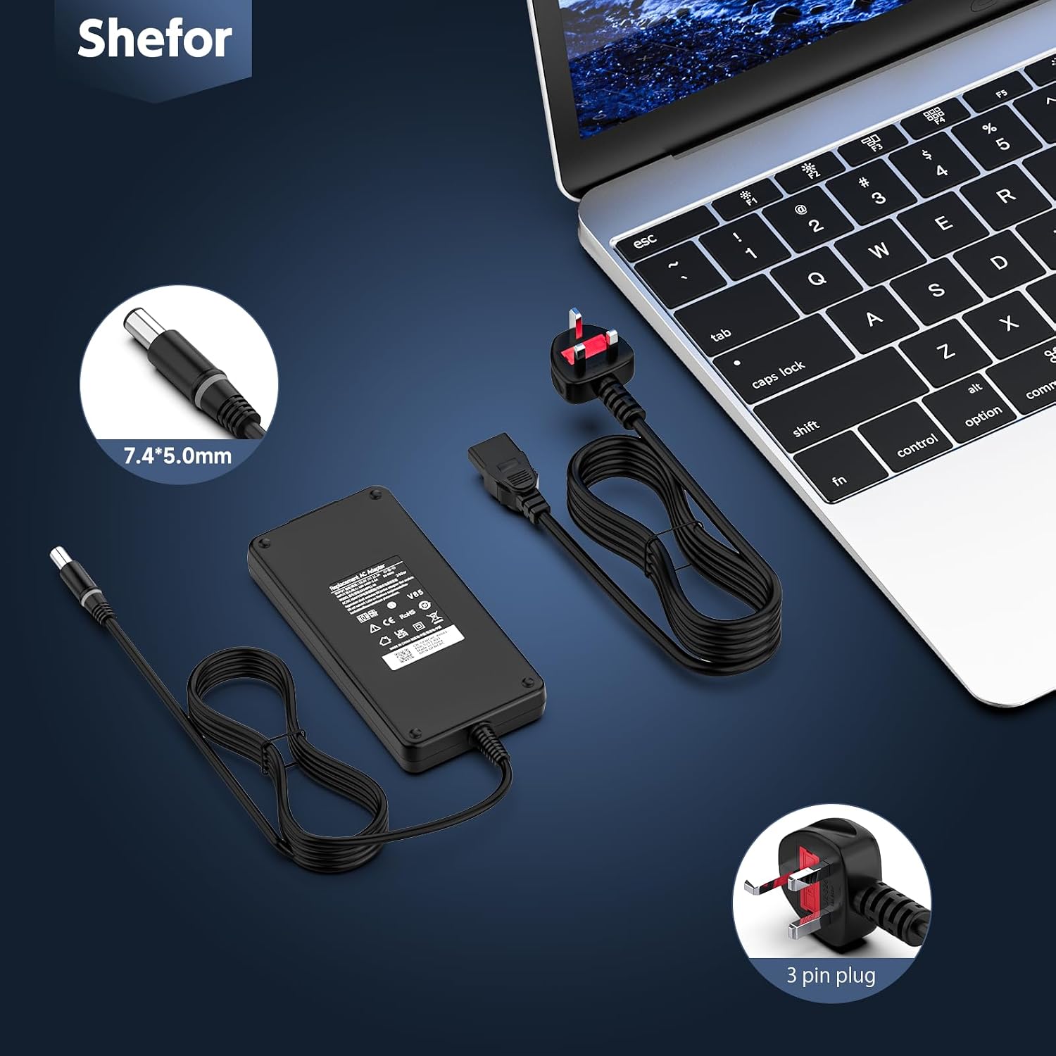 Thumbnail 1 de 240W Dell Alienware Laptop Charger — Wide Compatibility for Alienware and Precision Series (J211H/PA-9E era models)