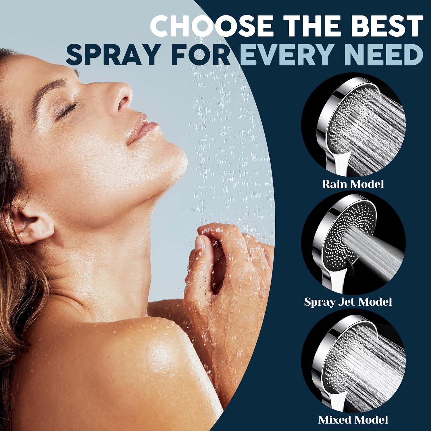 Thumbnail 5 de 8" Rain Shower Head with Handheld Combo
