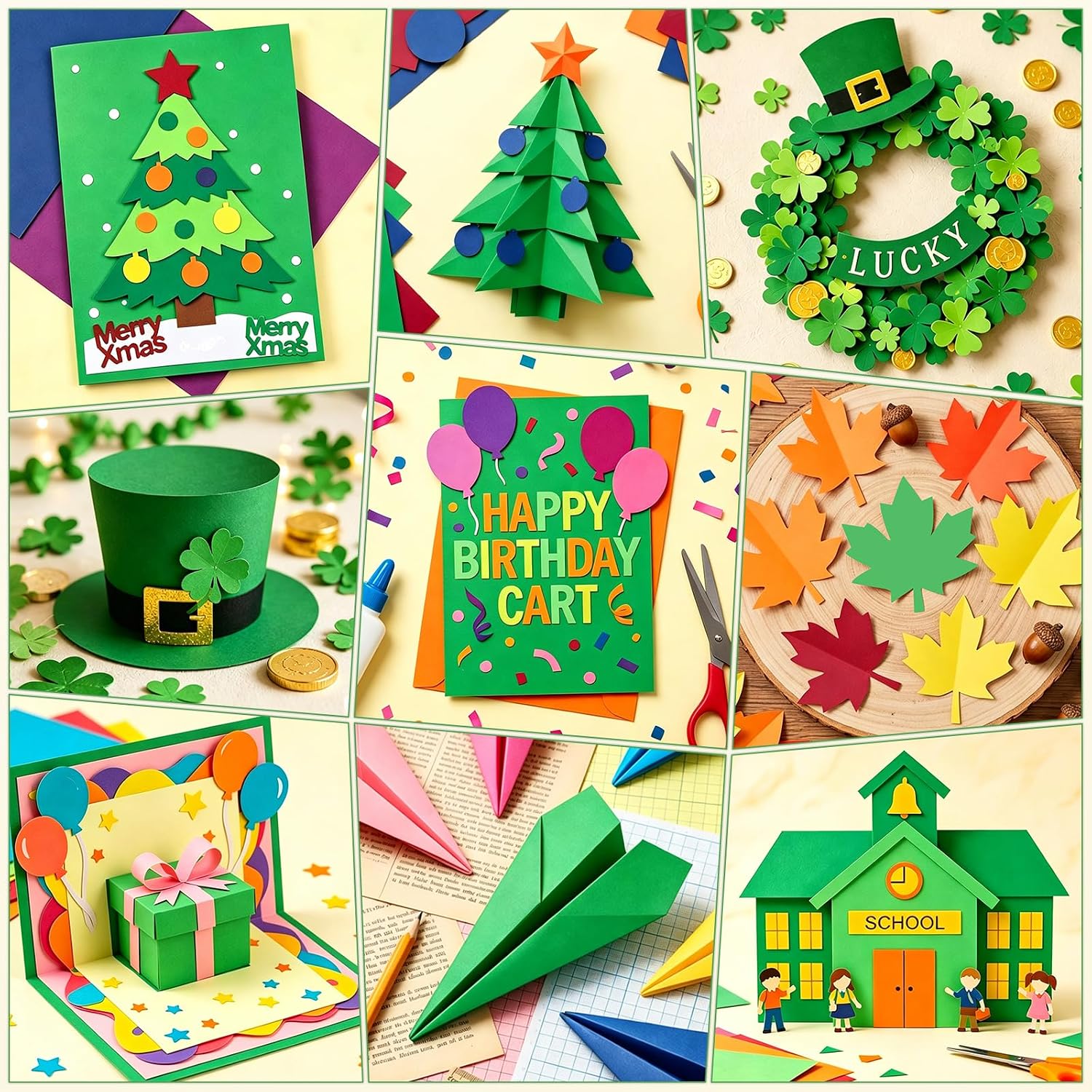 Thumbnail 6 de Vishoitty Green Cardstock, 8.5 x 11, 75 lb, 40 Sheets