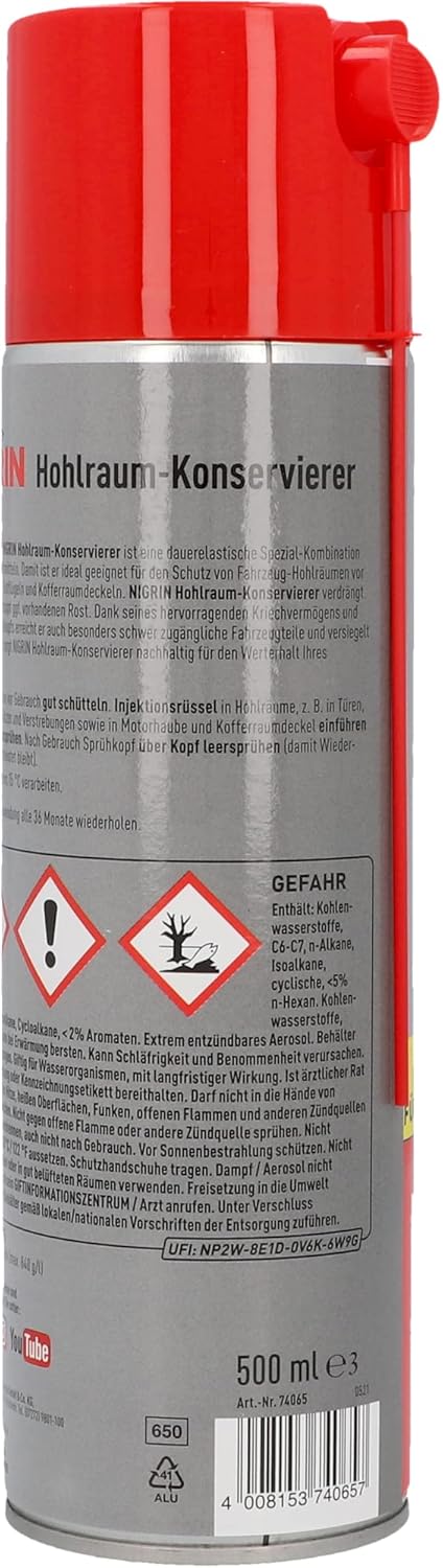 Thumbnail 5 de NIGRIN Hohlraumkonservierer 500 ml – Rostschutz für Fahrzeughohlräume