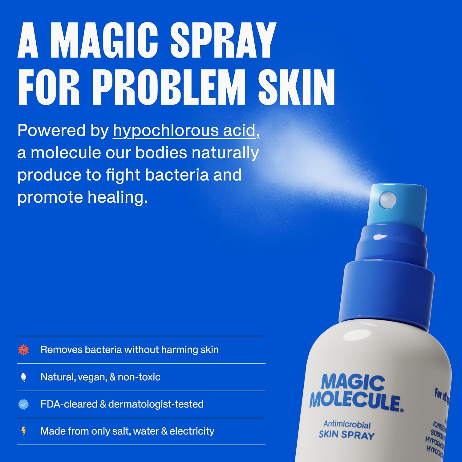 Detalle 2 de Magic Molecule Hypochlorous Acid Spray, 8 oz