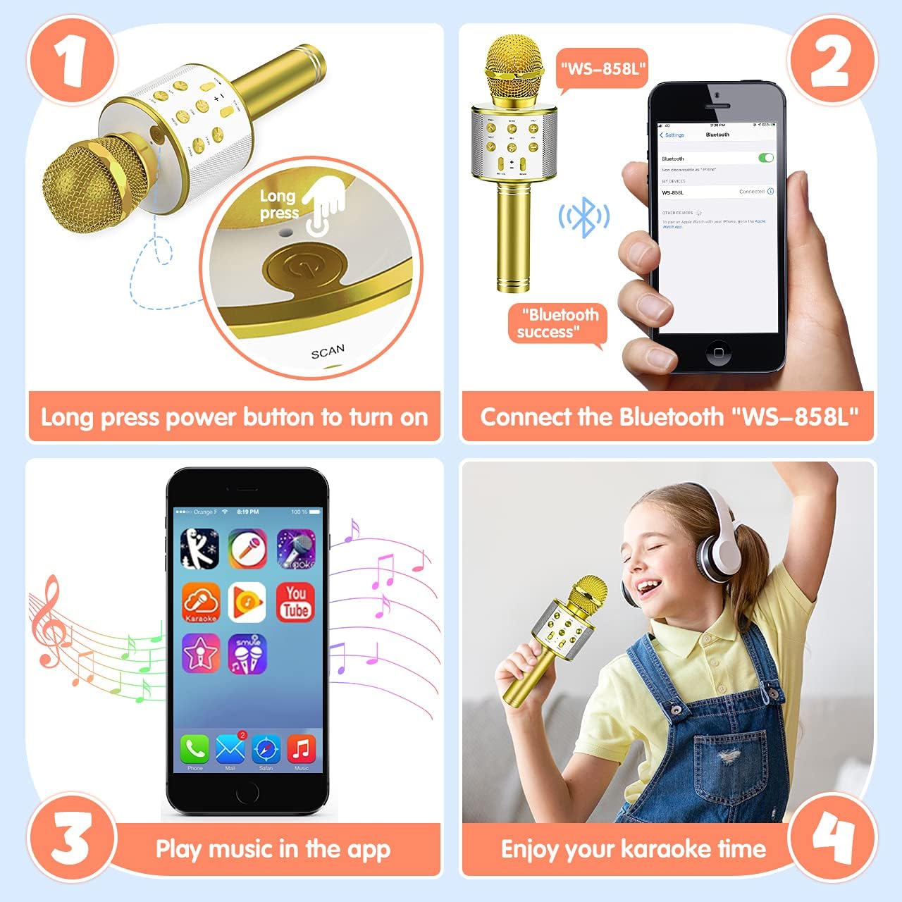 Thumbnail 6 de Hapikids Karaoke Machine for Girls age 3โ12 ๐ค