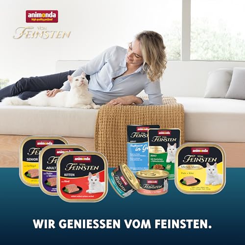 Detalle 2 de animonda Vom Feinsten Adult Katzenfutter Mousse-Vielfalt – Nassfutter ohne Getreide, 12 Dosen (12 x 85 g)