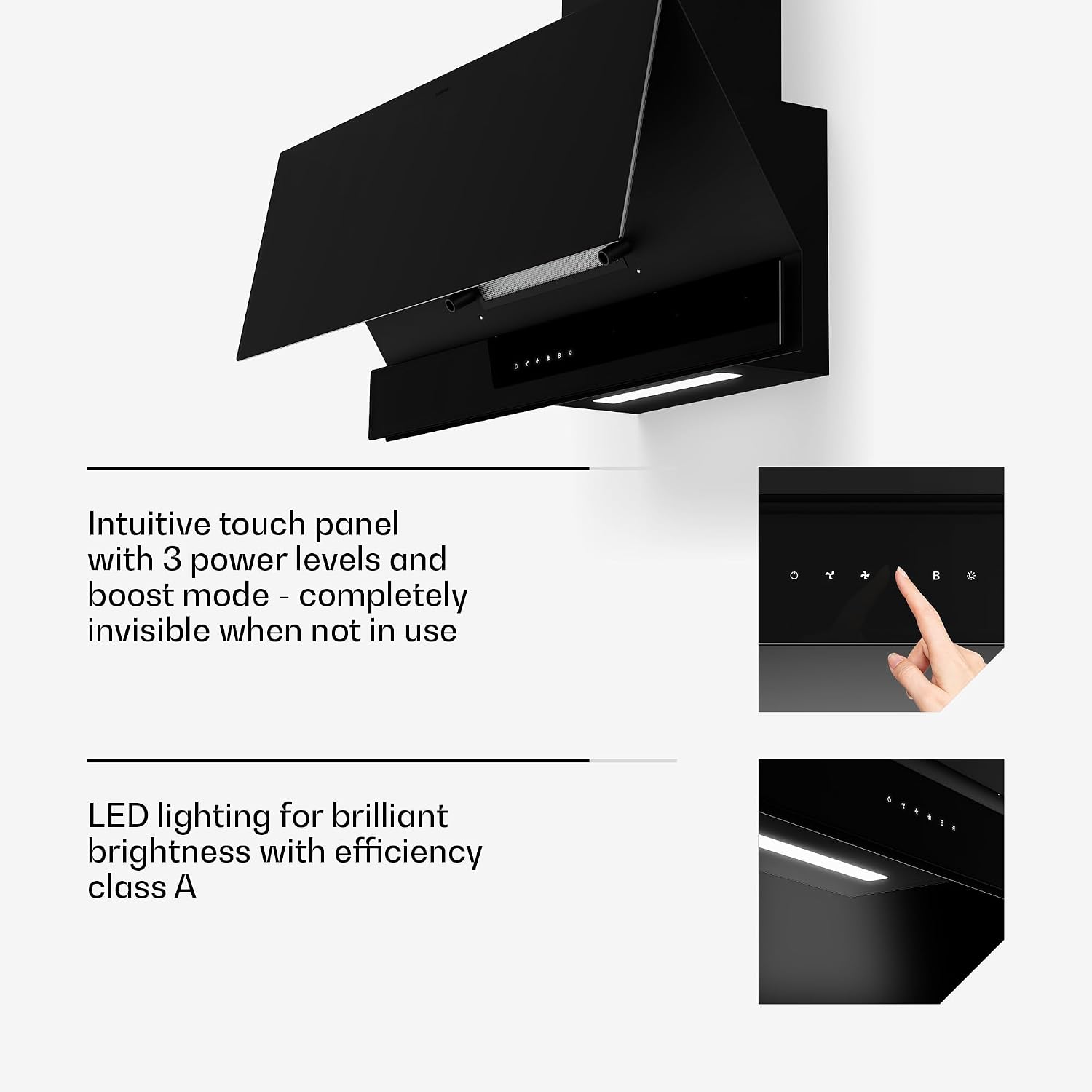 Thumbnail 6 de Klarstein Velaire 90 cm Cooker Hood, 820 m³/h Boost, A++ and Touch Control