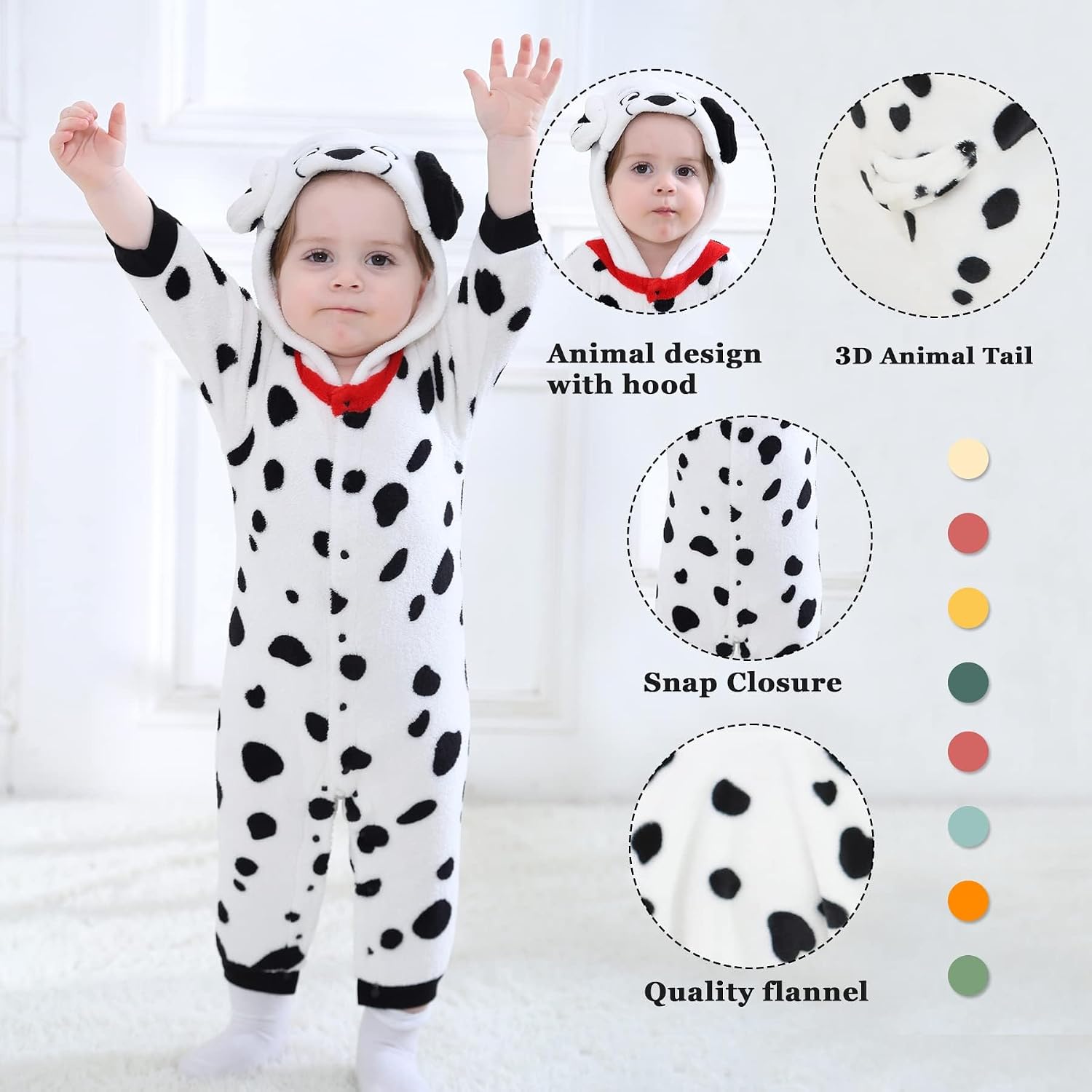 Detalle 2 de TONWHAR Animal Romper in Fleece