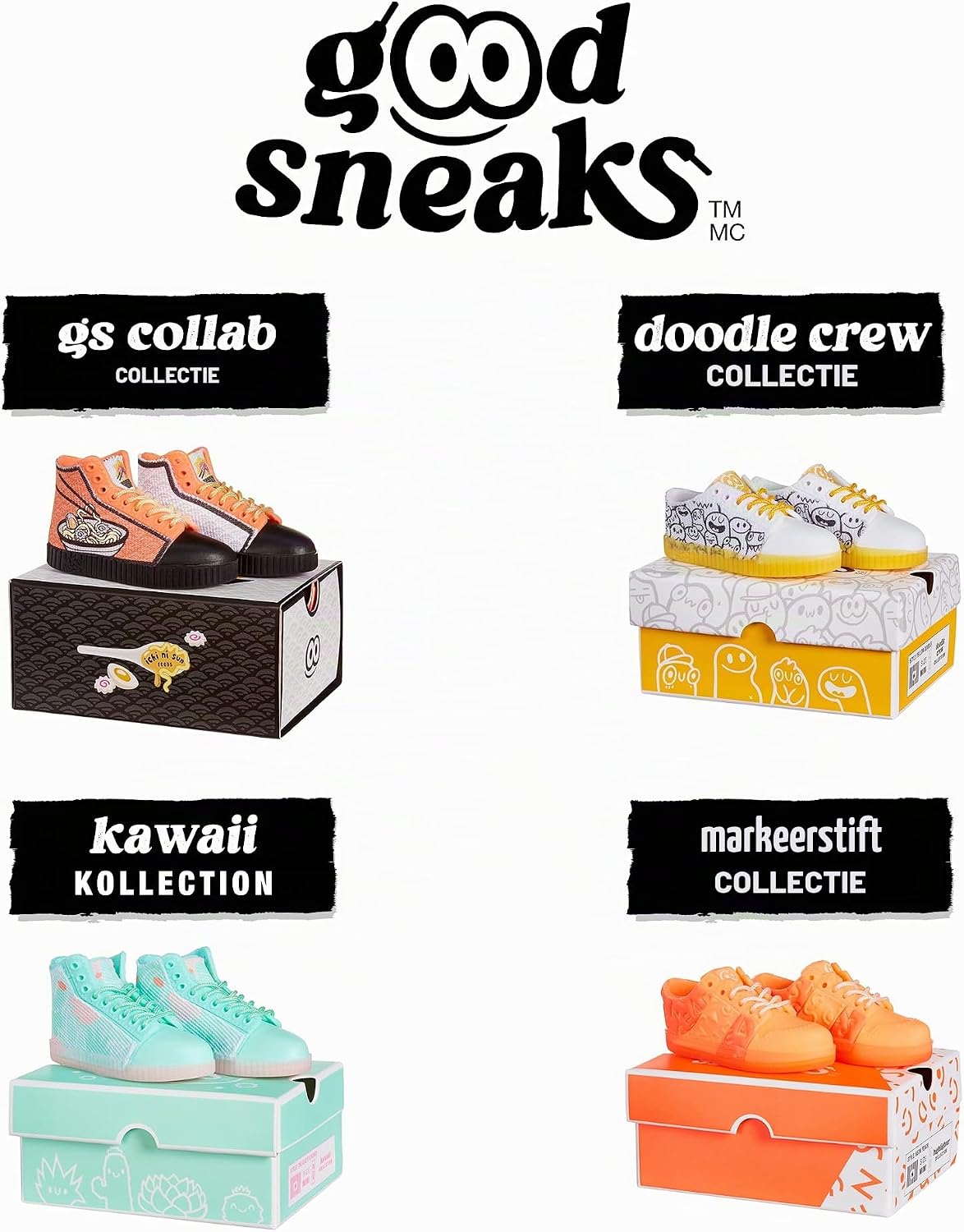 Detalle de MGA's Miniverse Make It Mini Sneakers: miniatuurset met blinde verpakking