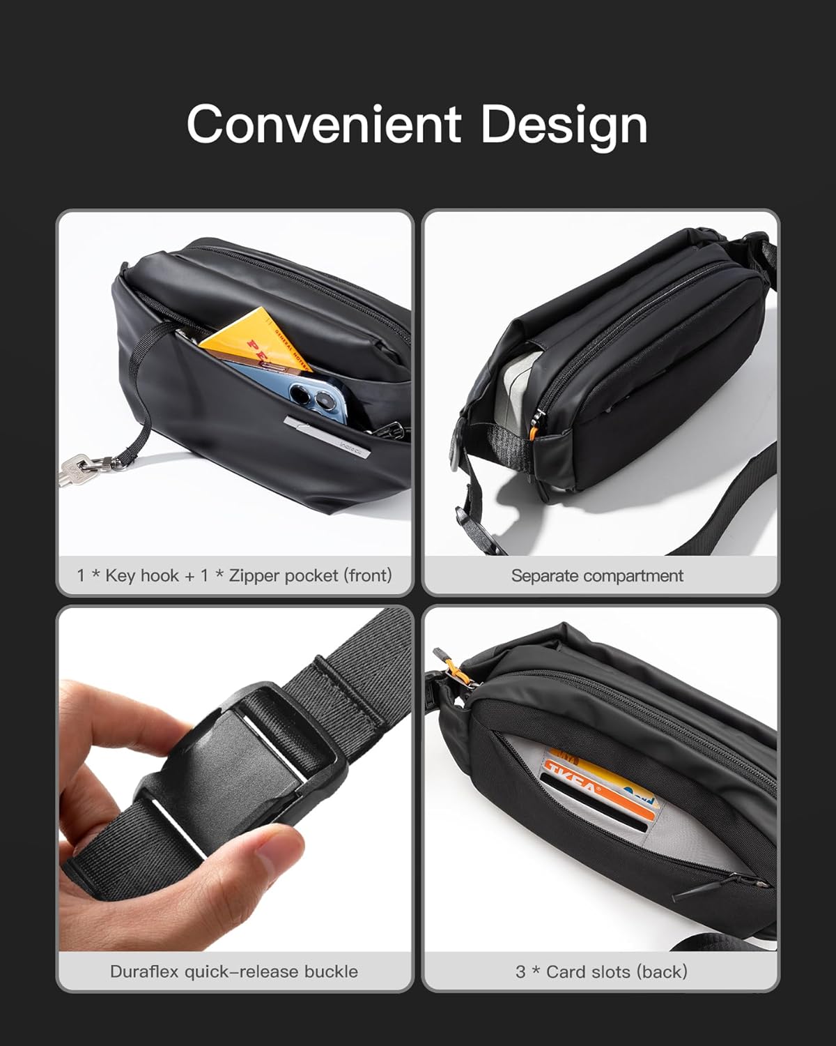 Thumbnail 3 de Inateck Sling Bag X 4L crossbody