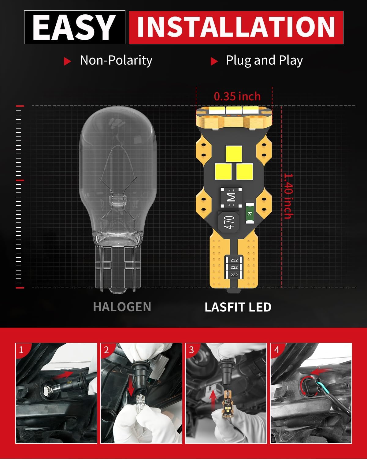 Thumbnail 4 de LASFIT LED reverse light bulb 921