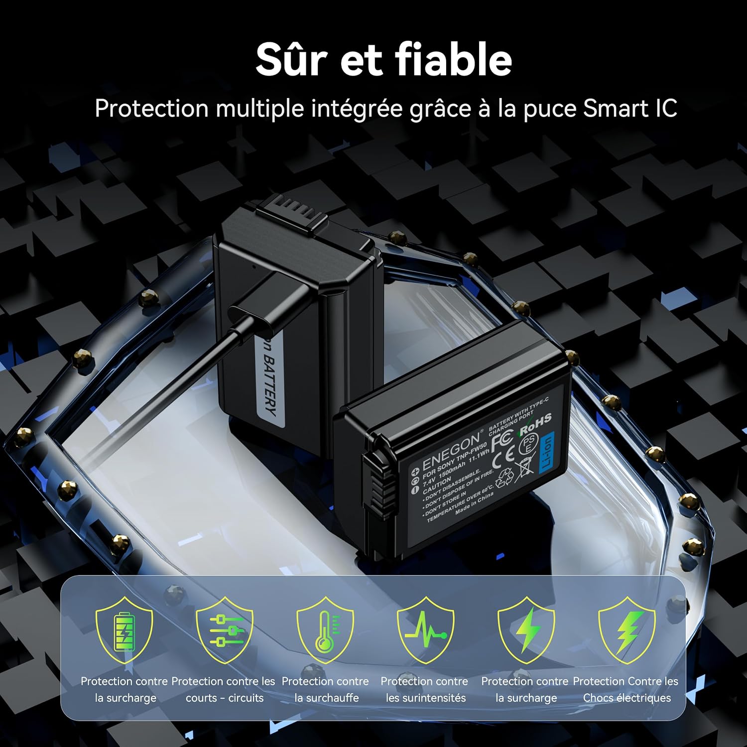 Thumbnail 6 de ENEGON NP-FW50 Ersatzbatterien 1500mAh