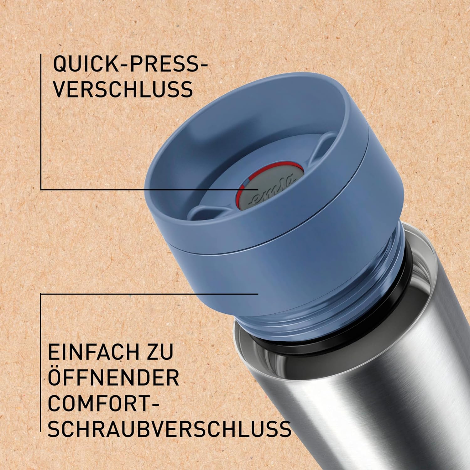 Thumbnail 5 de Emsa Travel Mug Eco Isolierbecher 0,36 l – 100 % dicht, Quick-Press & Comfort-Schraubverschluss