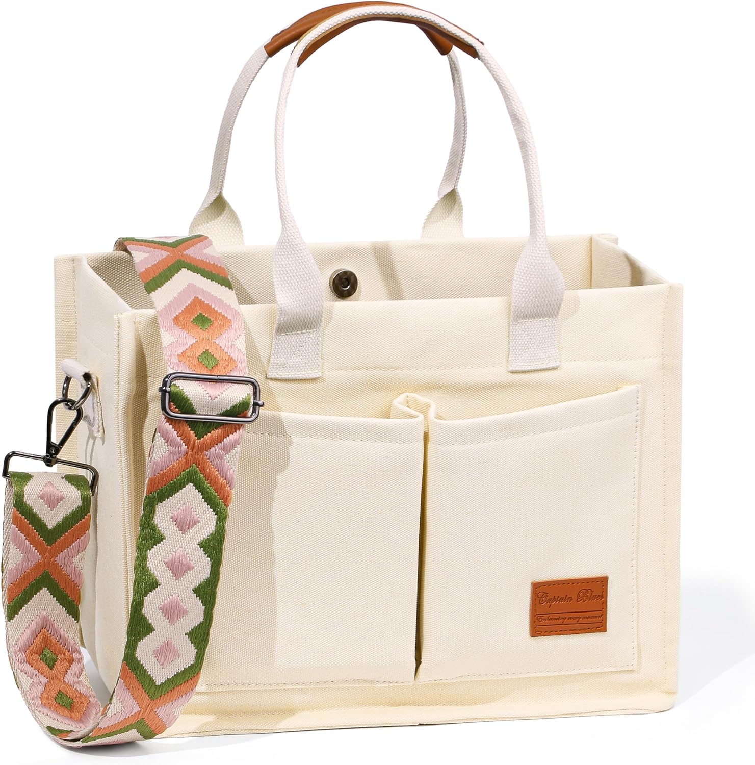 Thumbnail 6 de Captain Blues Canvas Tasche Damen – große Tote Bag mit Fächern für Uni, Schule & Arbeit