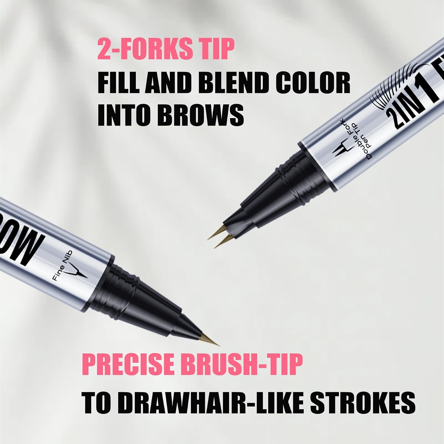 Thumbnail 2 de YZ&YL Crayon sourcil double embout imperméable effet poil (marron noir) avec micro-pointe et pinceau