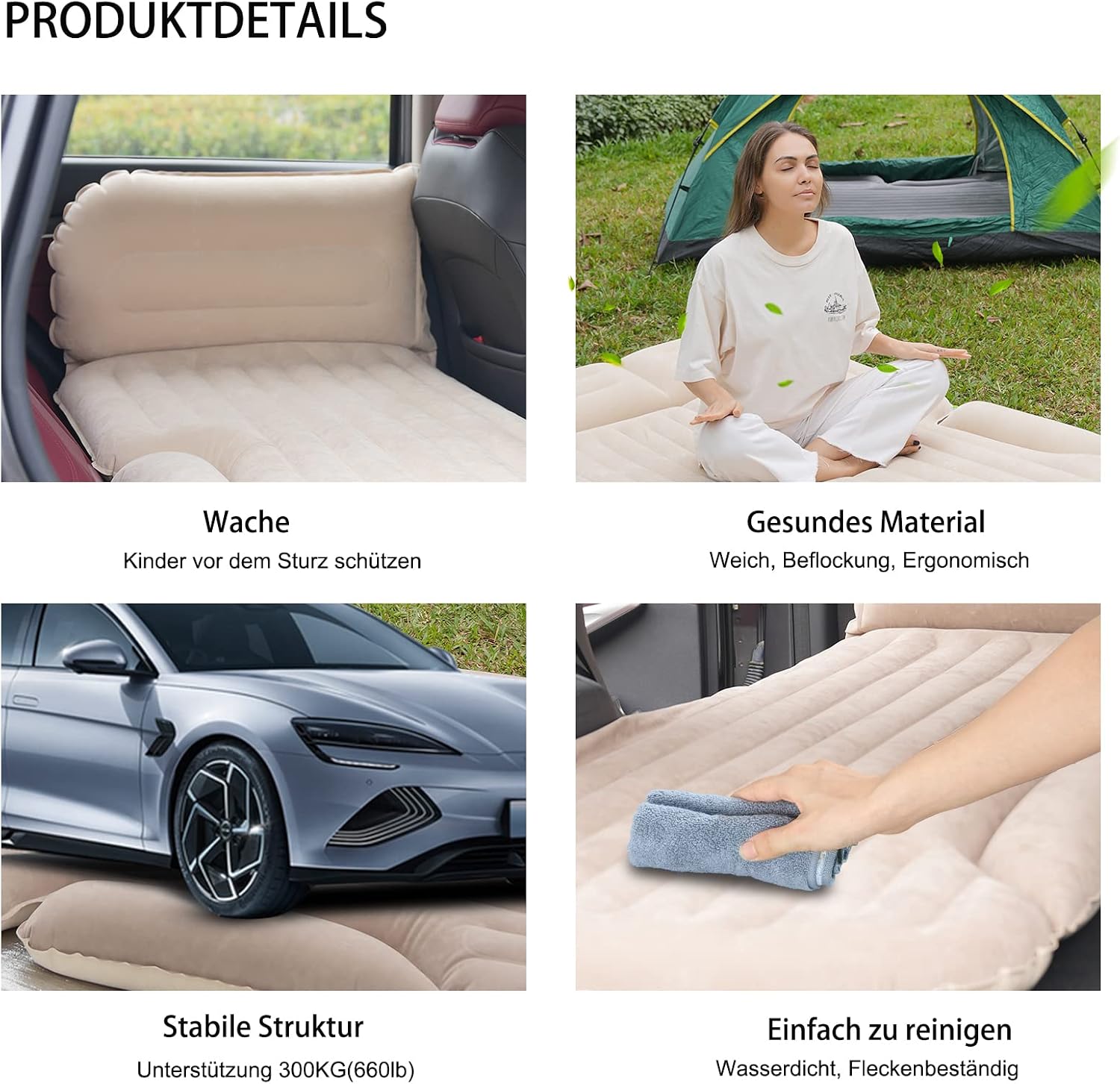Thumbnail 4 de KMZ Auto Matratze mit Luftkissen – doppelseitige Camping-Luftmatratze für SUV & Kofferraum