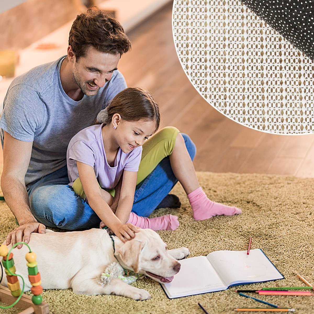 Detalle de FACIACC Anti Slip Rug Underlay 120x180 cm