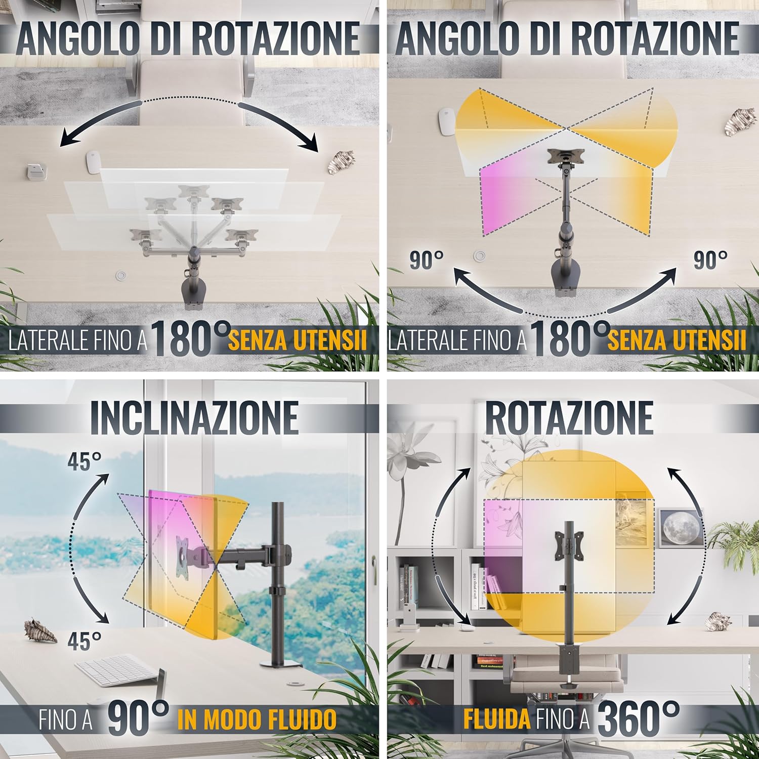 Detalle de RICOO TS5611 supporto monitor 12–30 pollici