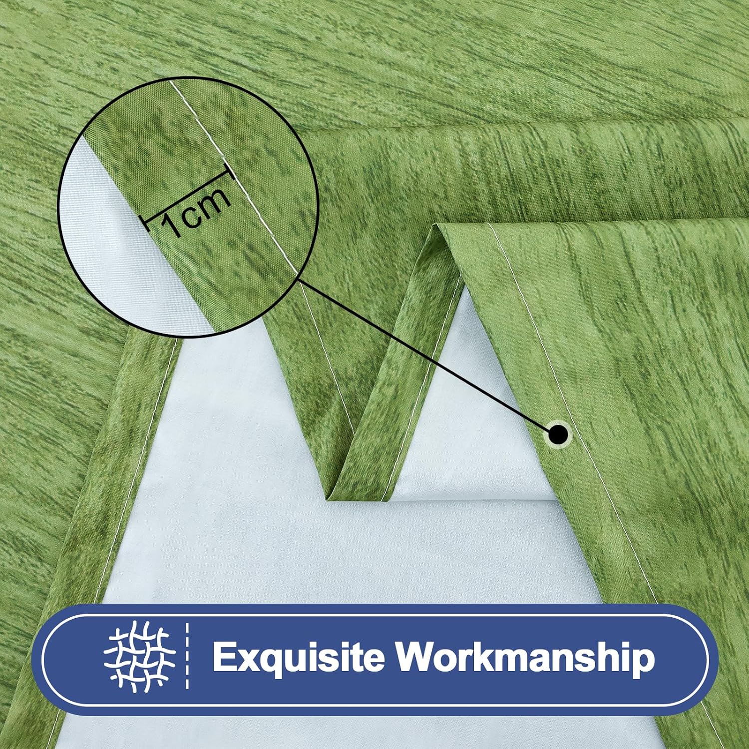 Detalle de Smiry 2 Pack Rectangle Table Cloth 4 Foot — Waterproof, Elastic Fitted, Windproof Polyester Cover (Green & Black, 30" x 48")