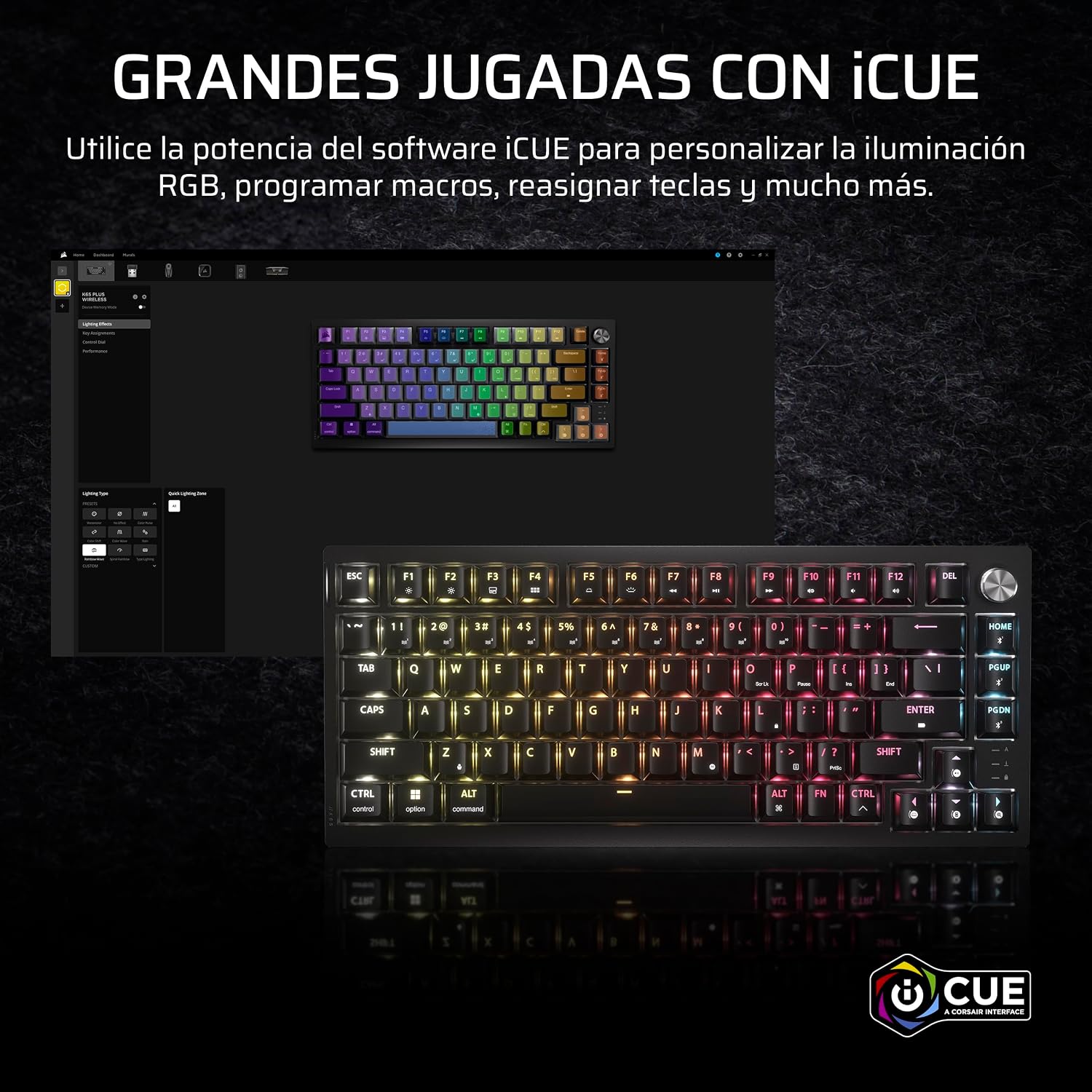 Thumbnail 11 de Corsair K65 Plus Wireless – Teclado Mecánico RGB 75%