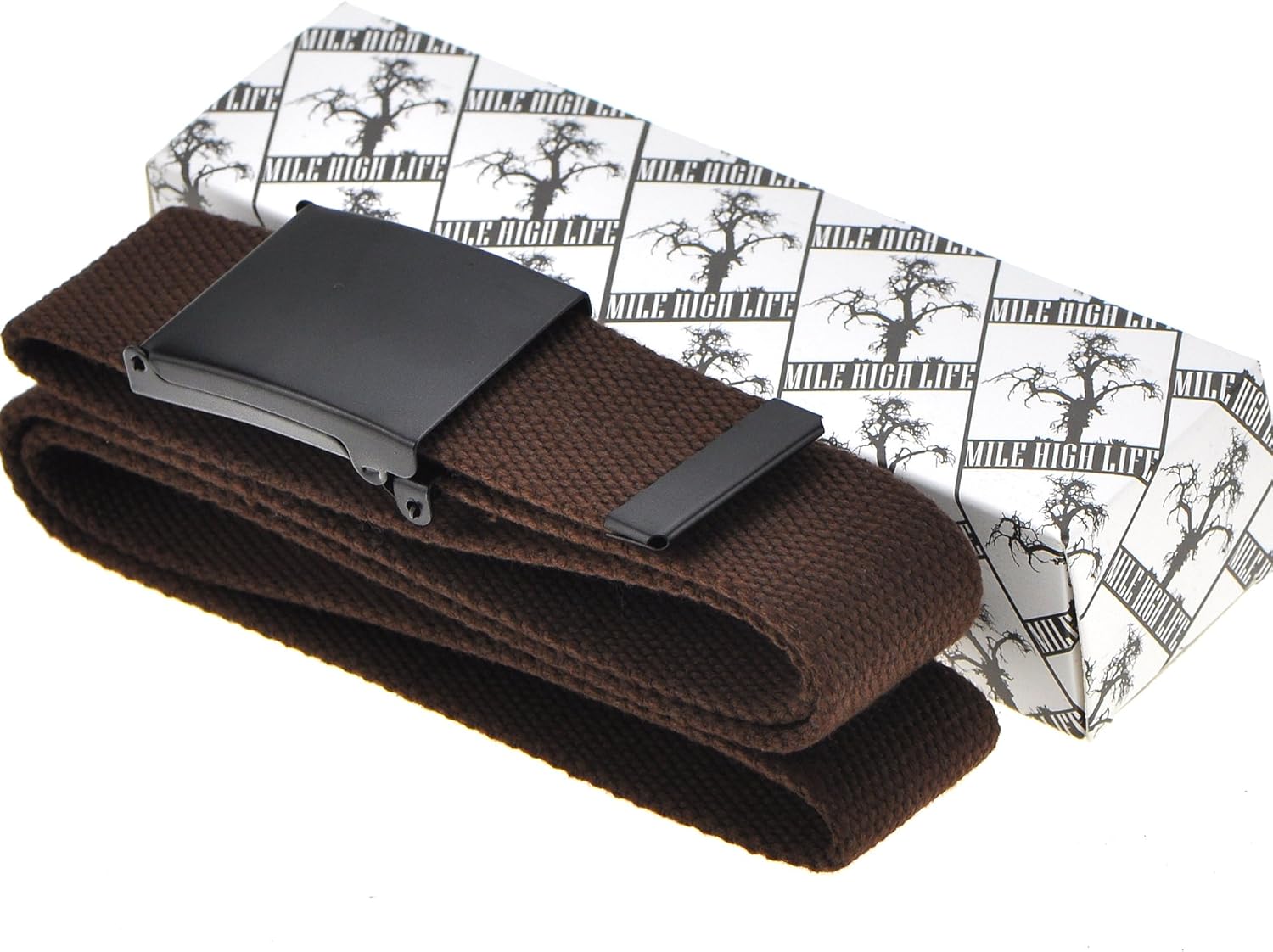 Thumbnail 3 de Mile High Life cut-to-fit canvas web belt (up to 52" / 56" length) with flip-top military buckle