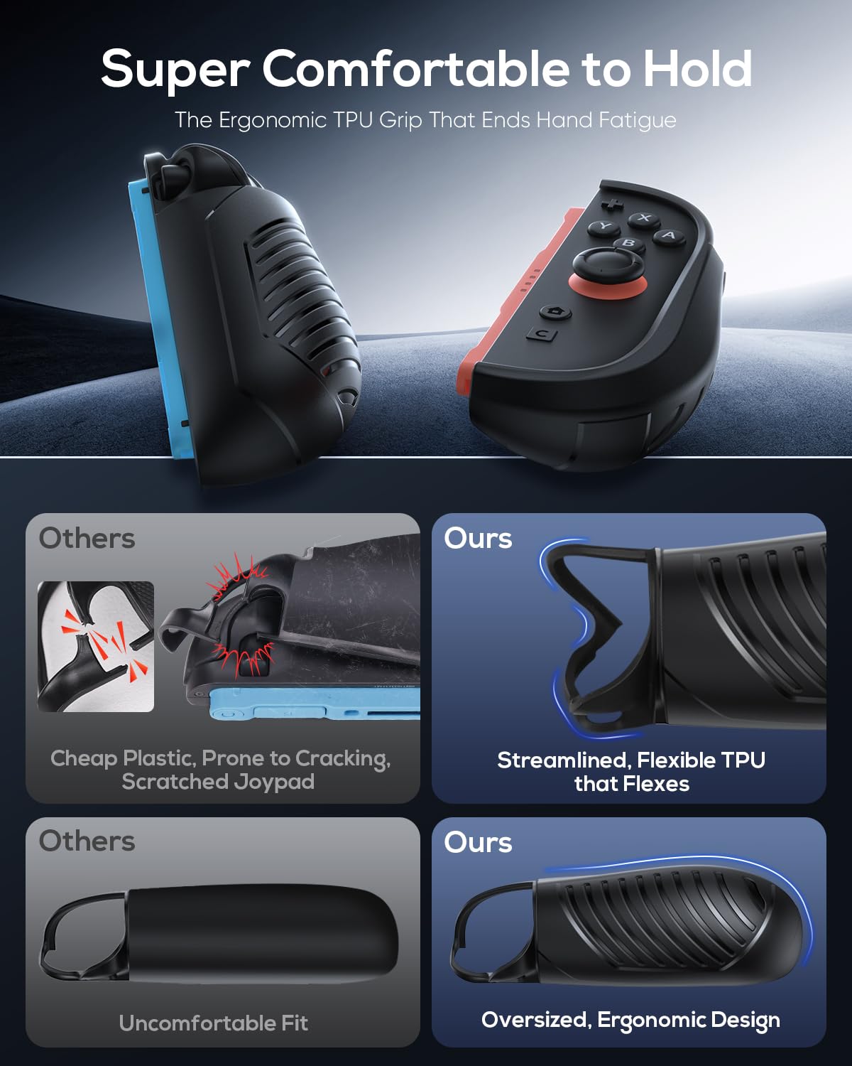 Thumbnail 2 de FASTSNAIL Switch 2 Schutzhülle mit abnehmbarem TPU-Mittelrahmen, Joy-Con-Griff und PC-Frontabdeckung (inkl. 12 Kartenfächer)