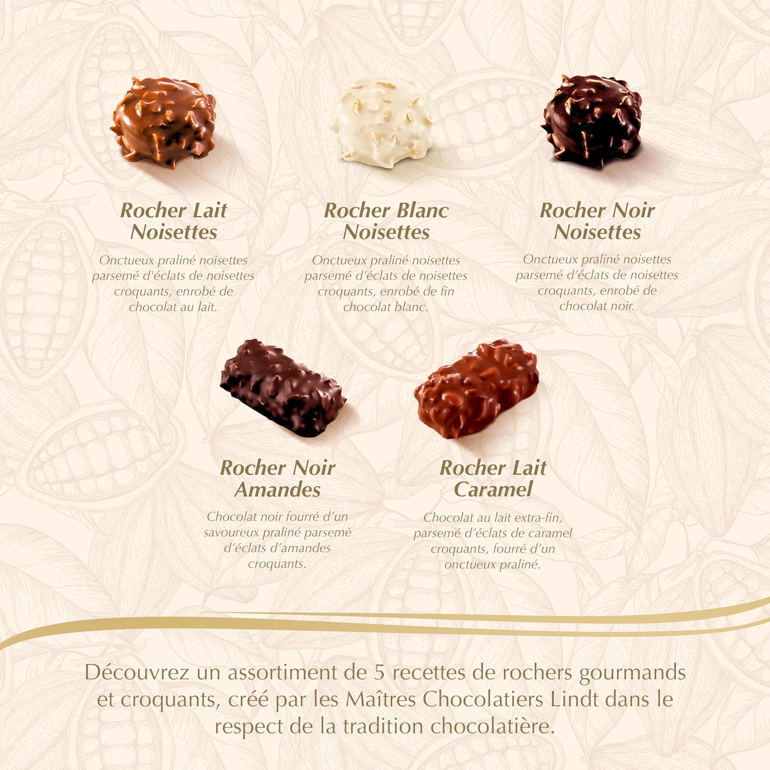 Detalle 2 de Lindt CONNAISSEURS 189g Chocolats assortis 🍫