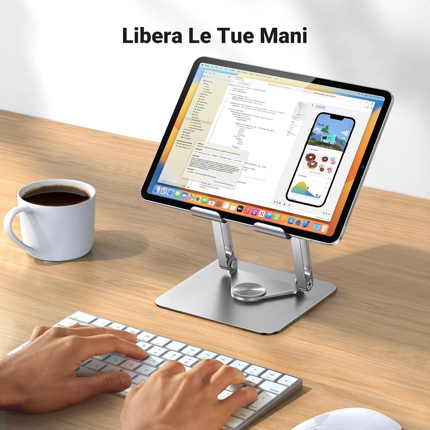 Thumbnail 5 de UGREEN Supporto per Tablet Pieghevole in Ferro con Rotazione a 360°