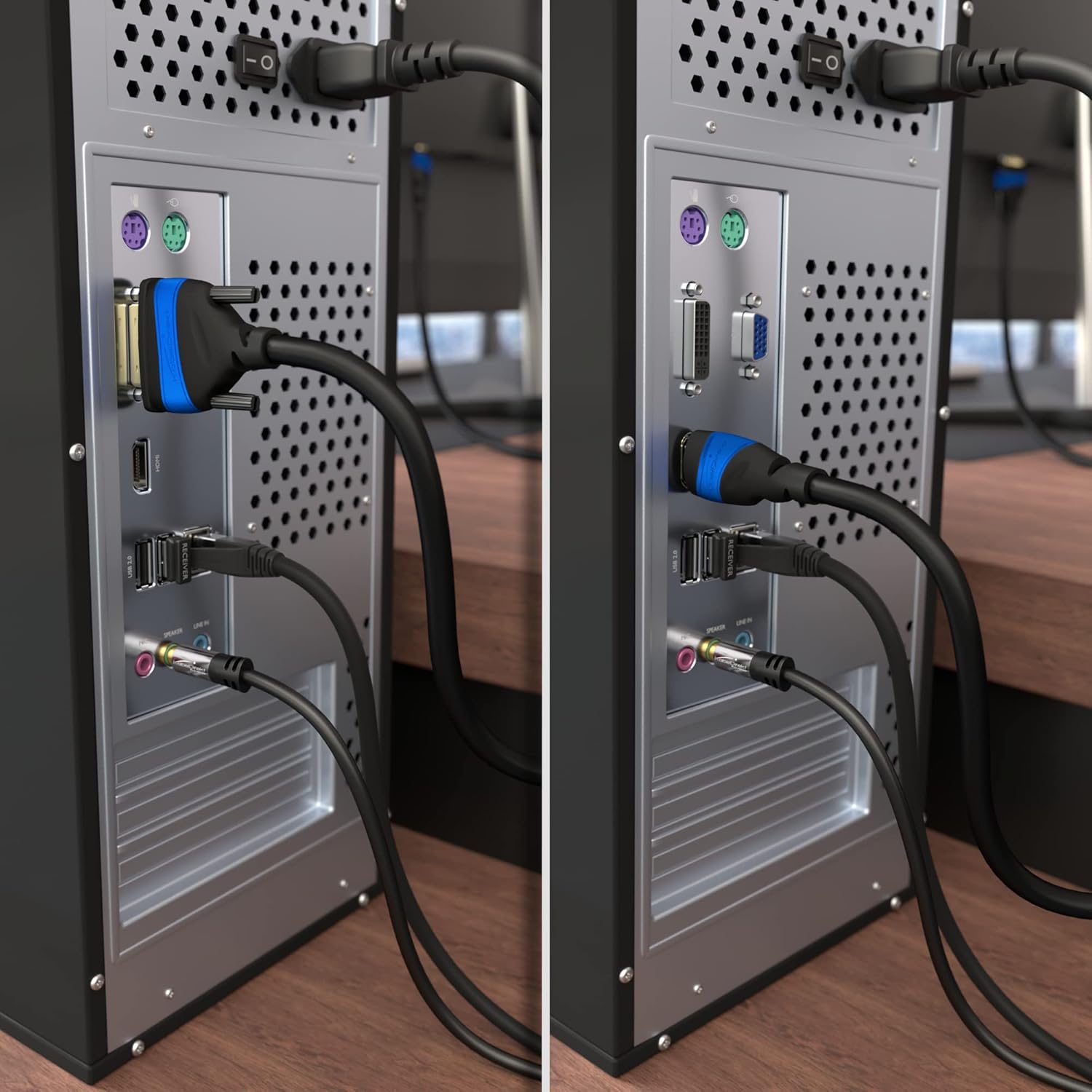 Thumbnail 5 de KabelDirekt 4K HDMI-Verlängerung (2×3 m) mit Anti-Interferenz-Schirmung für 4K@60 Hz, HDR, ARC und Ethernet