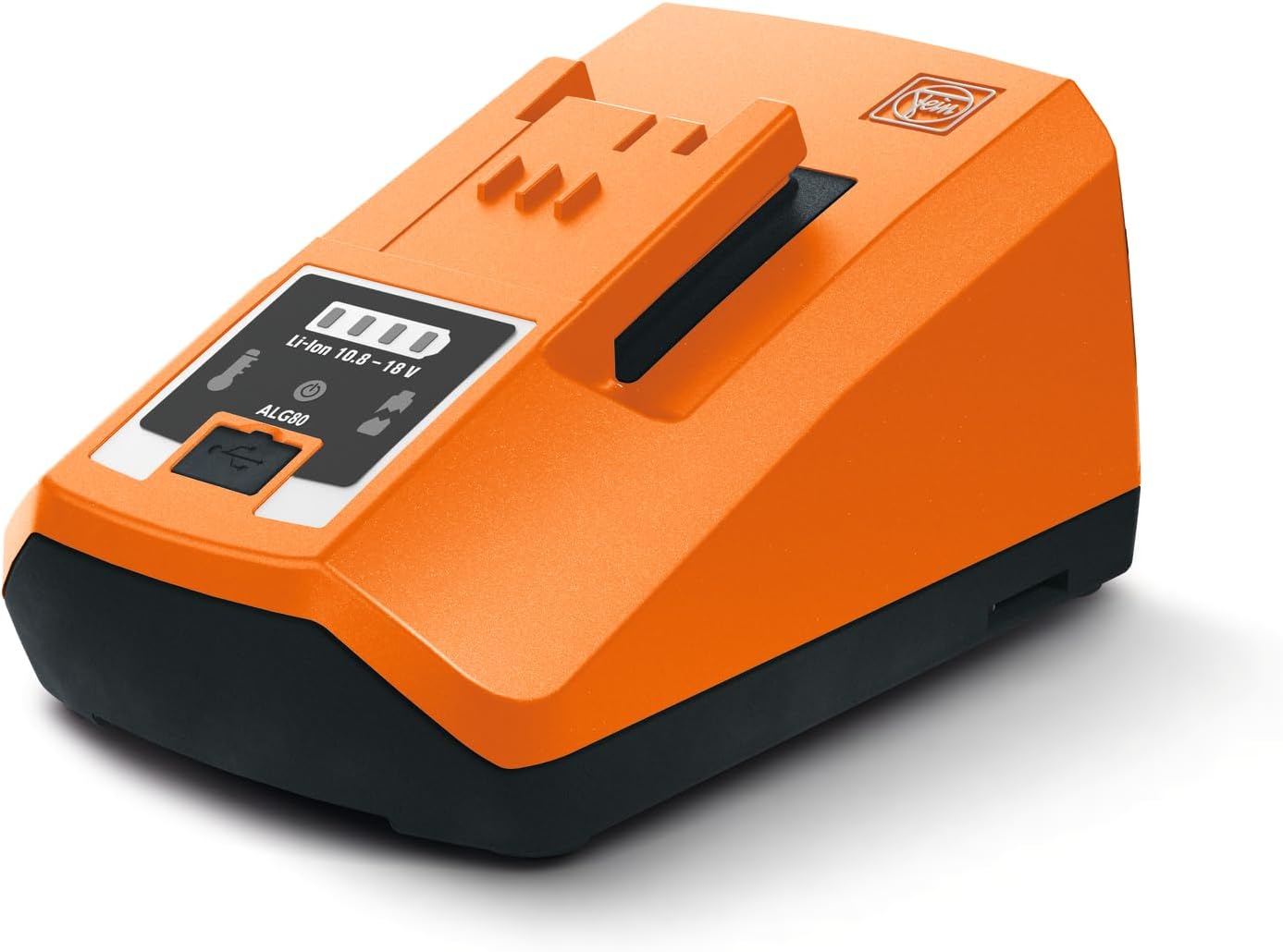 Detalle de FEIN ALG 80 (92604180010) szybka ładowarka 8 A z wyświetlaczem LED i USB