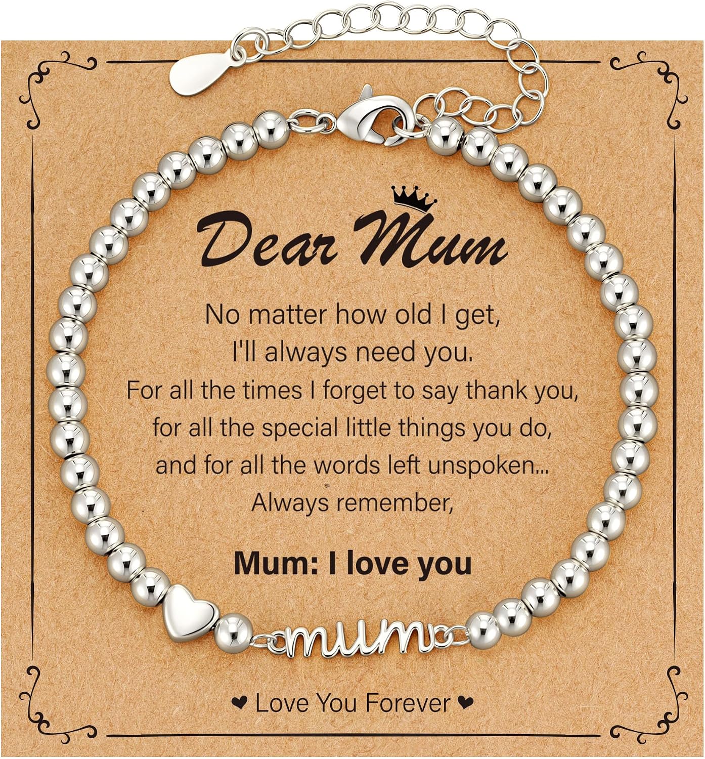 Thumbnail 6 de Halora Sterling Silver Infinity Mum Bracelet – Adjustable Gift for Mothers