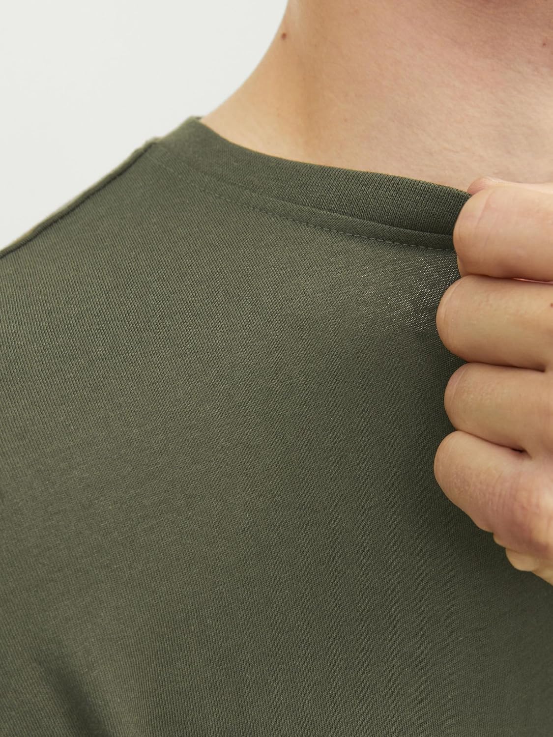 Detalle de Jack & Jones Jjenoa Tee O-Neck LS Noos: T-shirt à manches longues en coton biologique