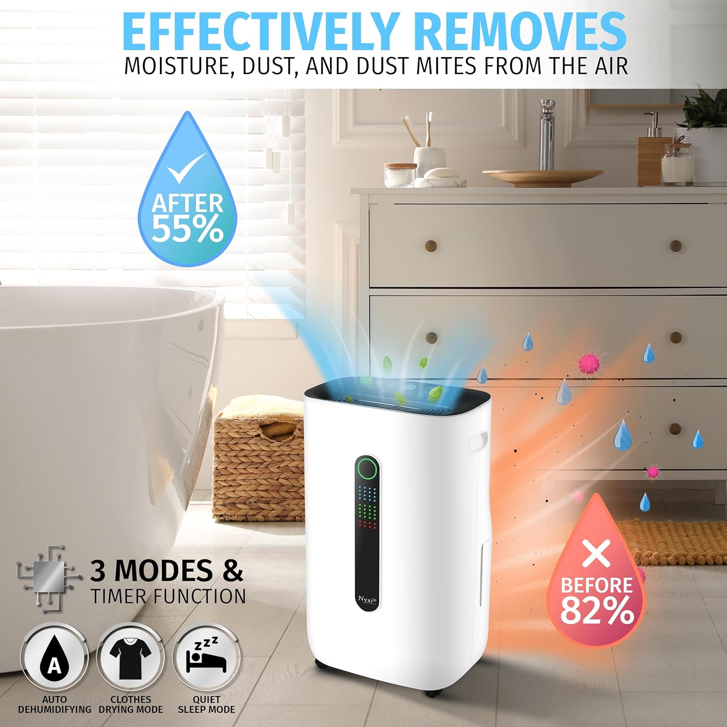 Detalle 2 de Nyxi 20L/Day Dehumidifier with 6.5L Tank