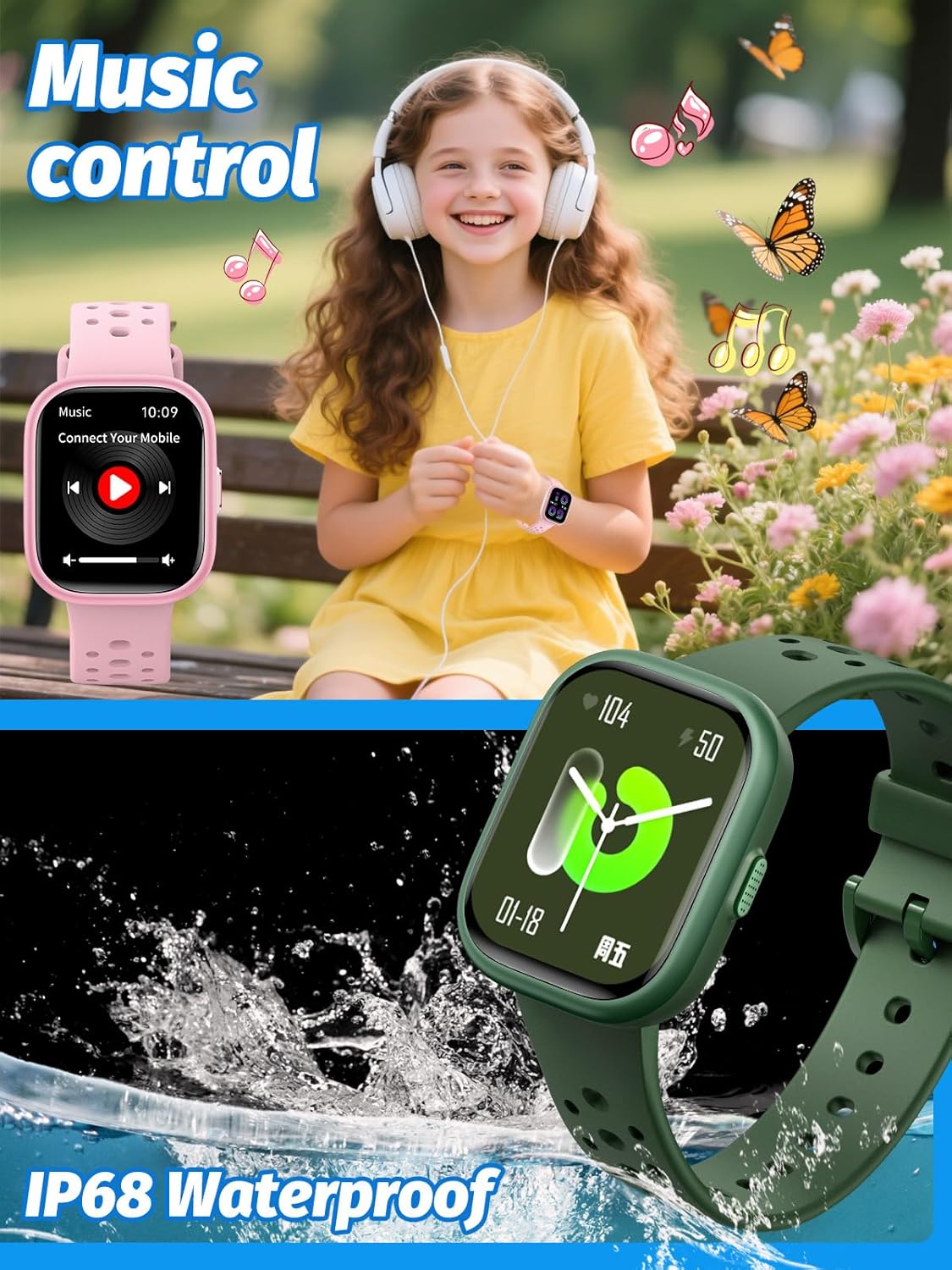 Thumbnail 5 de teslahero Upgraded Kids Smart Watch 1.85