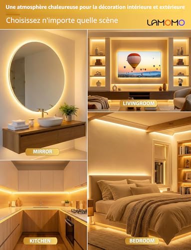 Thumbnail 6 de Lamomo Ruban LED COB Blanc Chaud Dimmable 5m 24V avec Télécommande