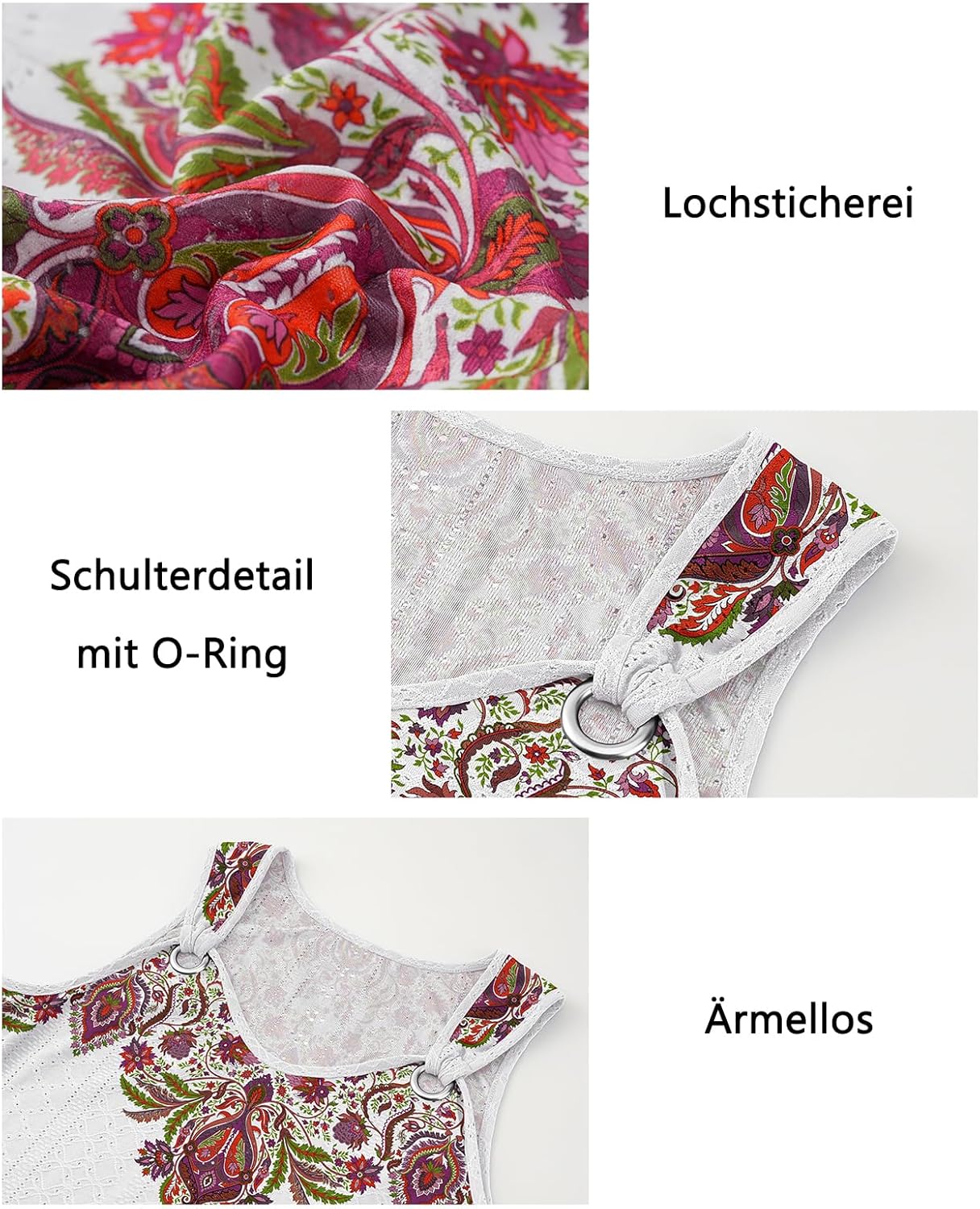 Thumbnail 3 de Tanmolo Tank Top Damen Ärmellos Tops – Jacquard Mesh, sommerlich leicht
