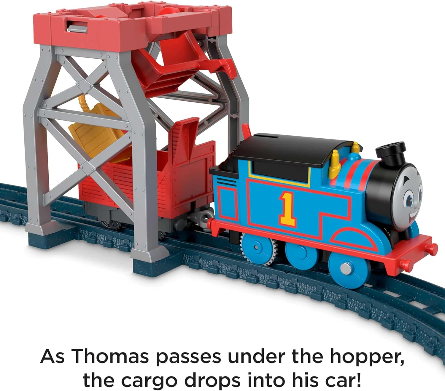 Detalle de Fisher-Price Thomas & Friends 3-in-1 Package Pickup Train Set with motorised Thomas (ages 3+)