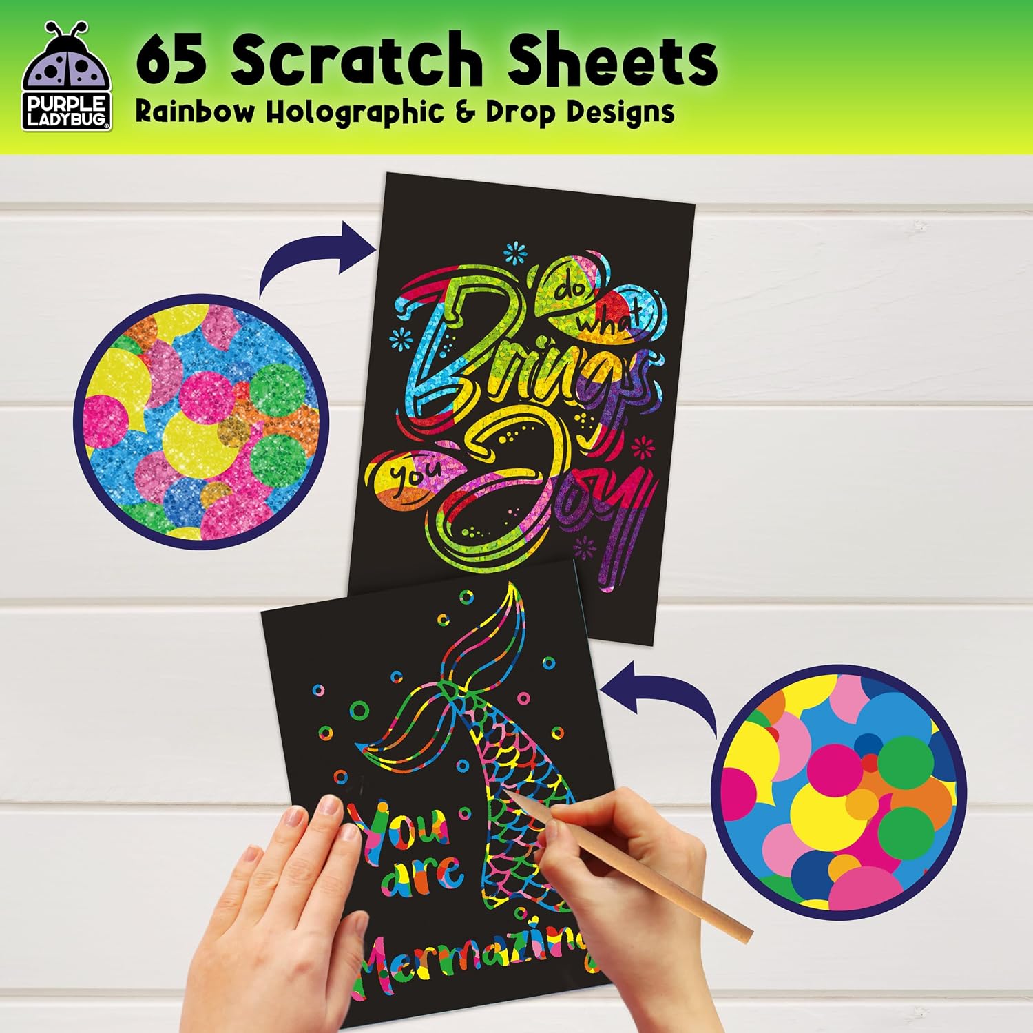 Thumbnail 3 de Rainbow Scratch Art Kit, 79-Piece Set