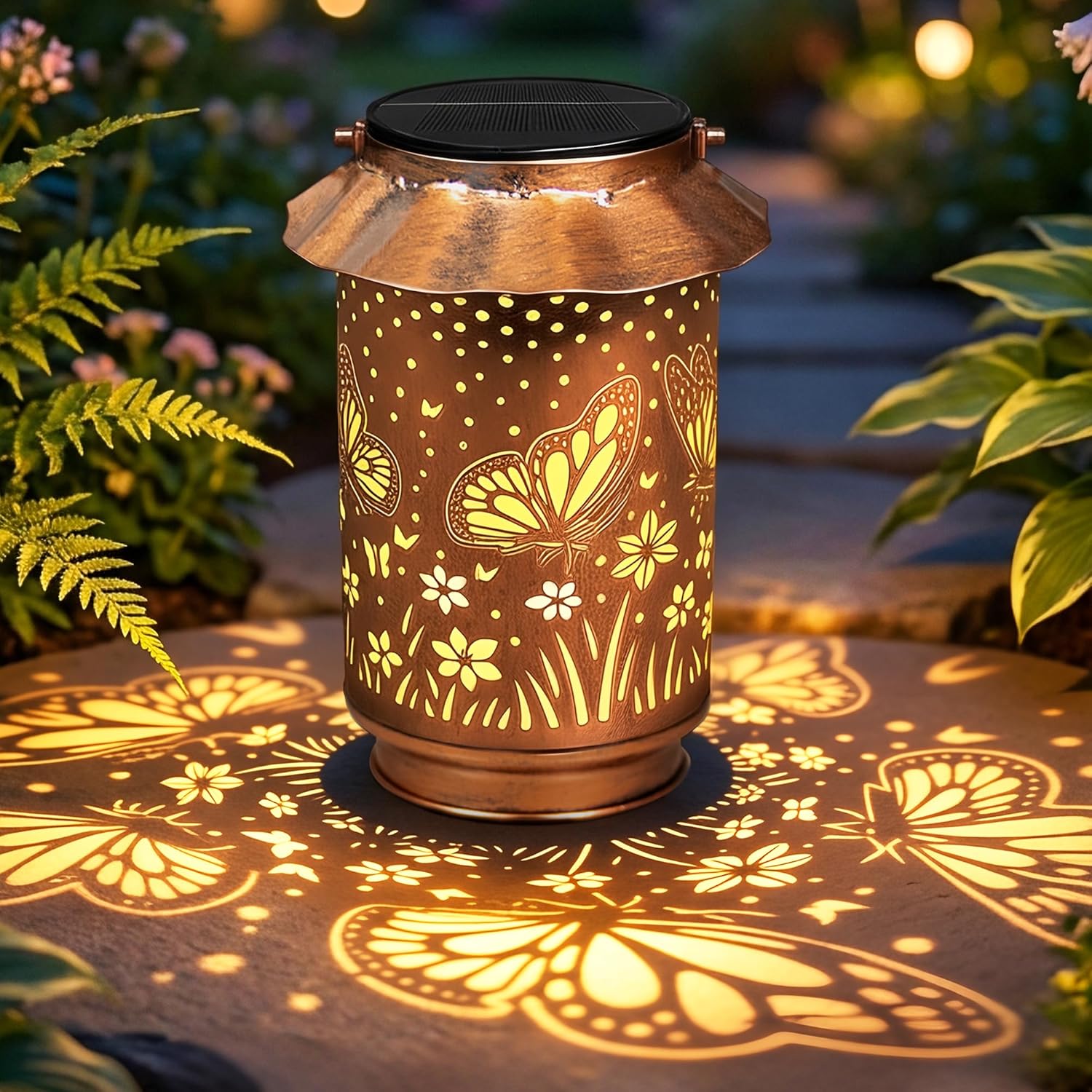 Detalle de Solar butterfly lanterns 2700K light