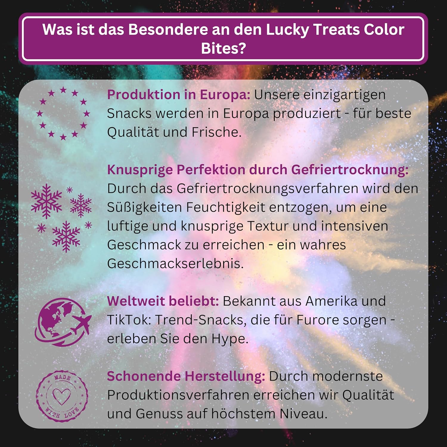 Thumbnail 5 de Color Bites Gefriergetrocknete Süßigkeiten 2x100 g 🍬