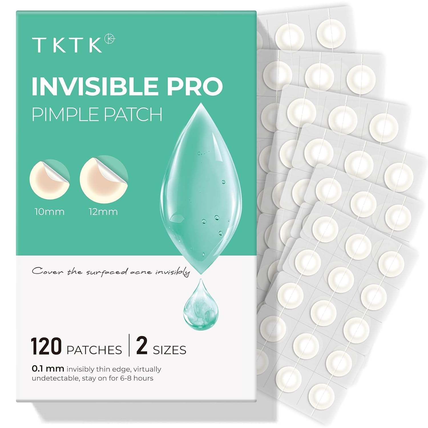 Detalle de TKTK Hydrocolloid Pimple Patches, 120 Count