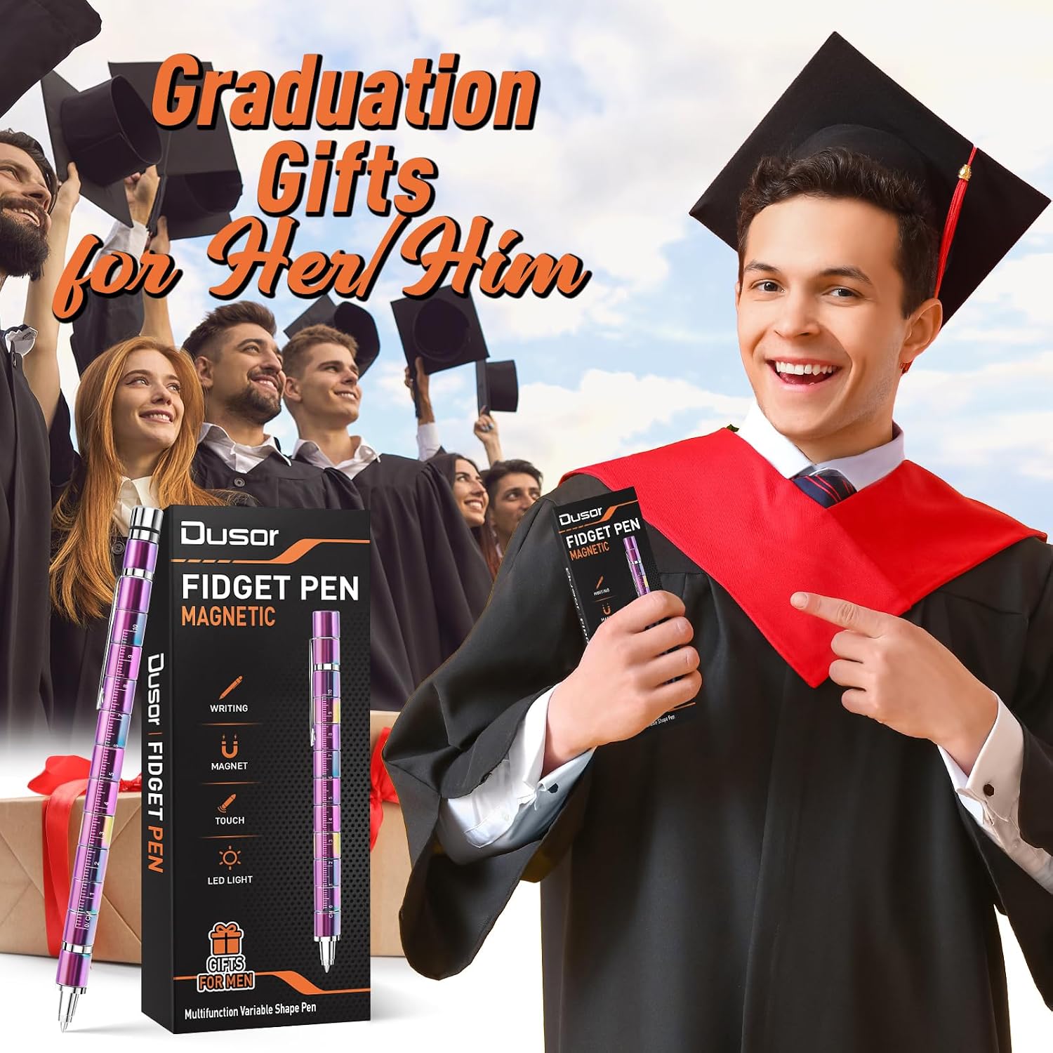 Detalle de Dusor Gifts for Men Fidget Pen: Multifunctional Gadget for Graduation, Dad, and Teens