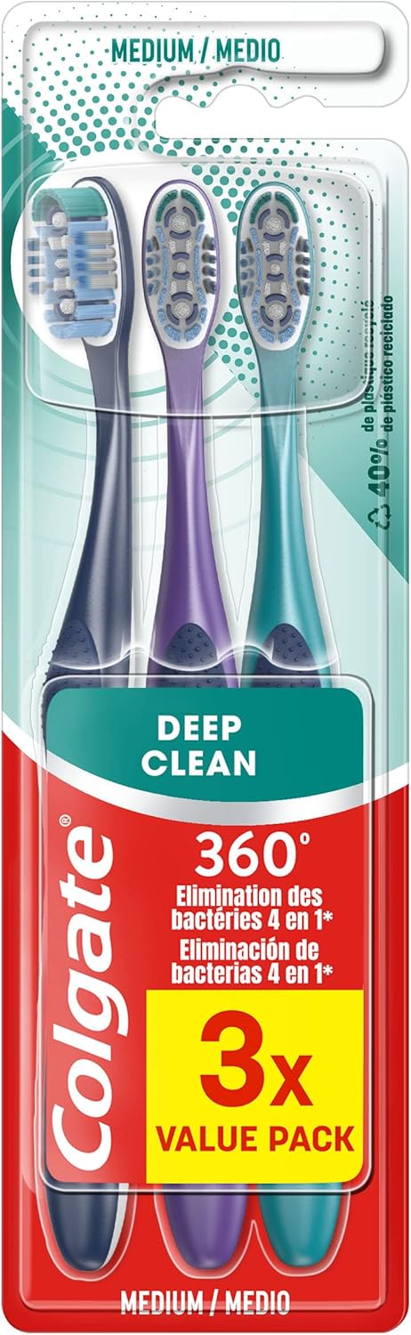 Detalle de Colgate 360 Deep Clean Medium: spazzolino 4-in-1 con pulizia interdentale