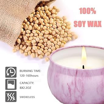 Thumbnail 4 de Yming Velas Perfumadas Decorativas Juego de 8 🕯