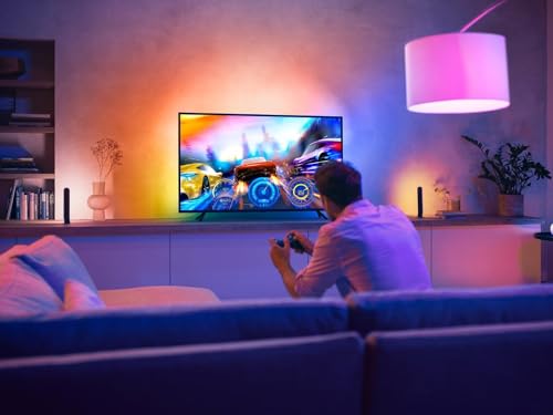 Detalle 2 de Philips Hue Lightstrip Play Gradient pour TV 65 pouces – Ambilight synchronisé et compatibilité maison connectée
