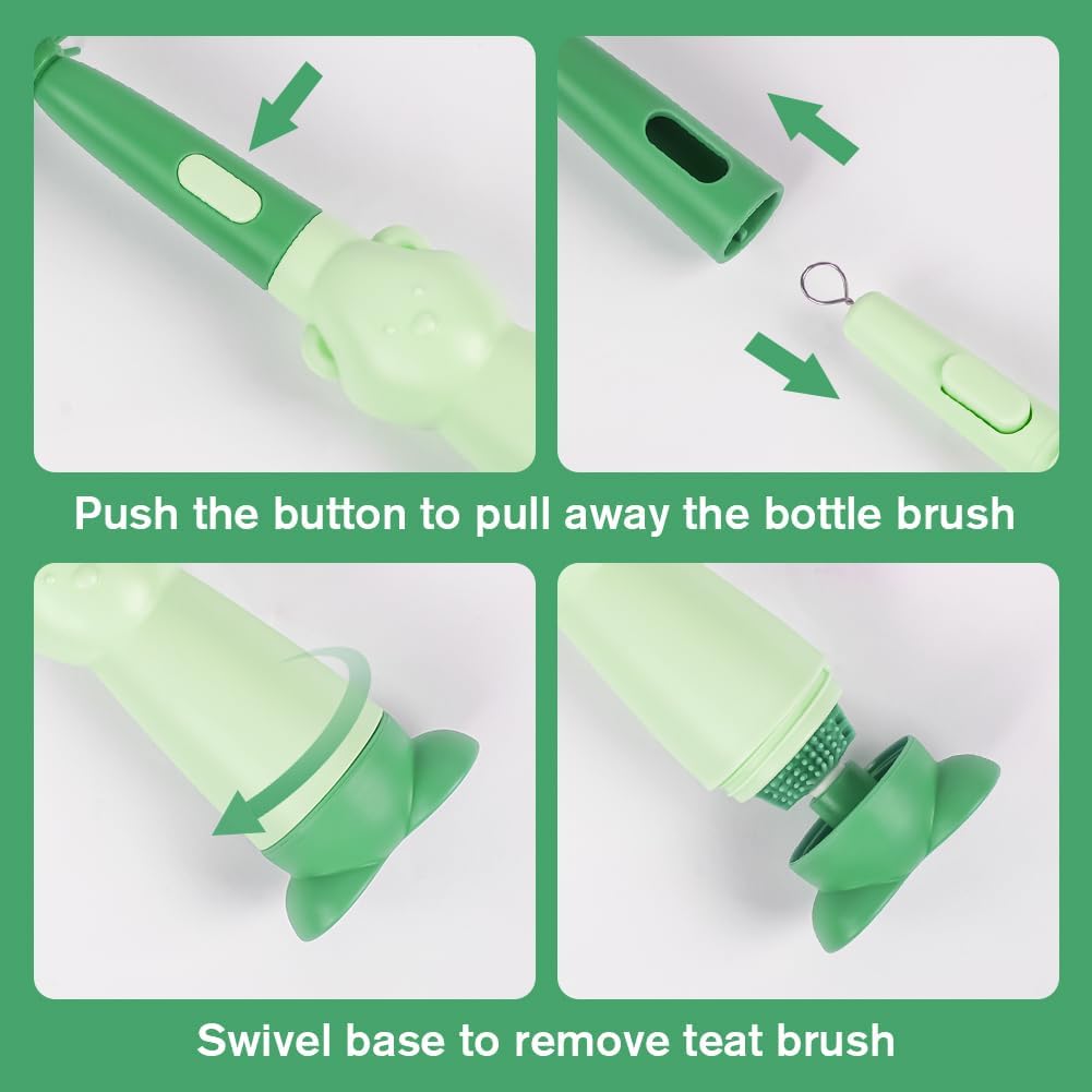 Thumbnail 4 de Vicloon Spazzola per Biberon 3 in 1 Verde Oliva
