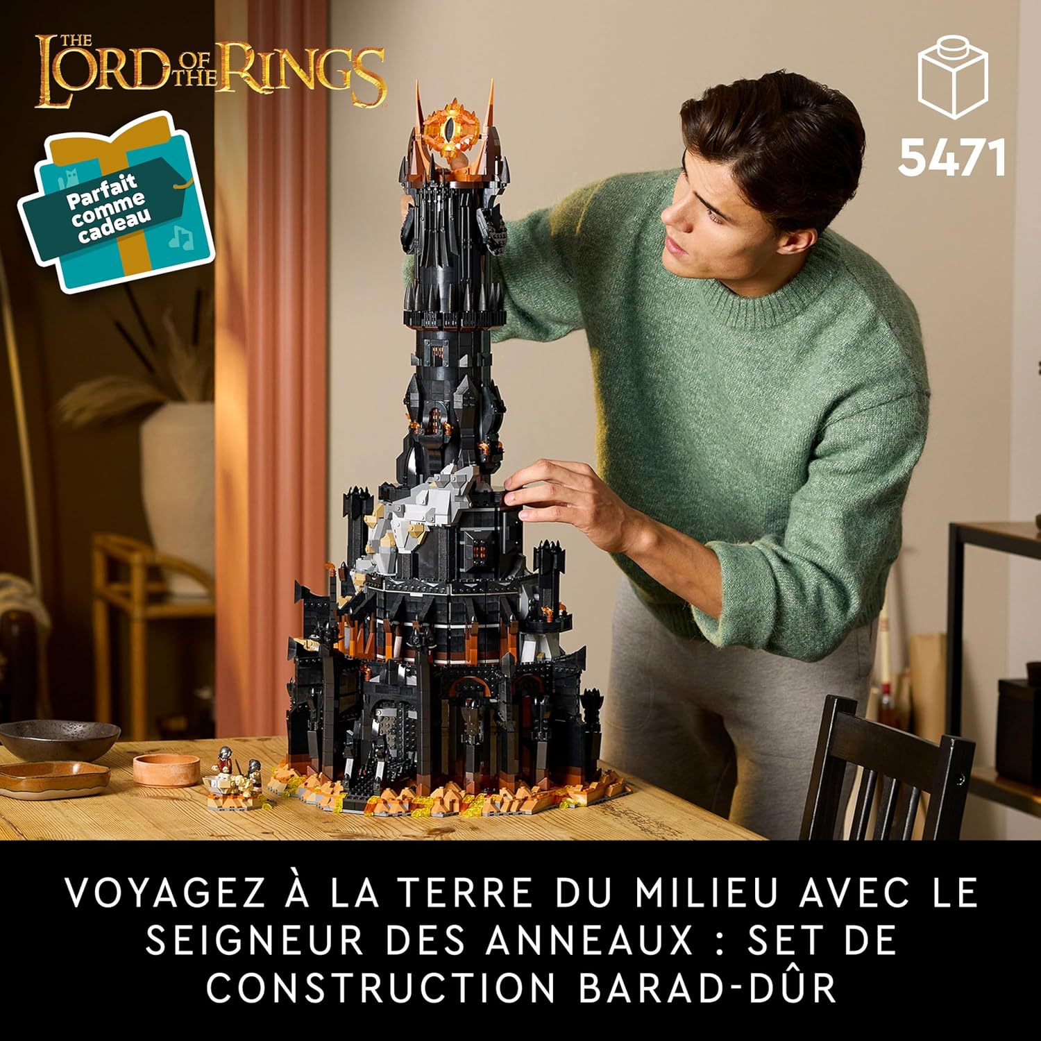 Detalle 2 de LEGO Icons Barad-dûr (Le Seigneur des Anneaux) 10333 : le set de forteresse pour adultes
