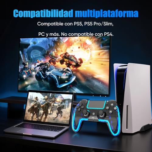 Thumbnail 6 de BETMI Mando inalámbrico para PS5 con joystick Hall, doble vibración y funciones avanzadas