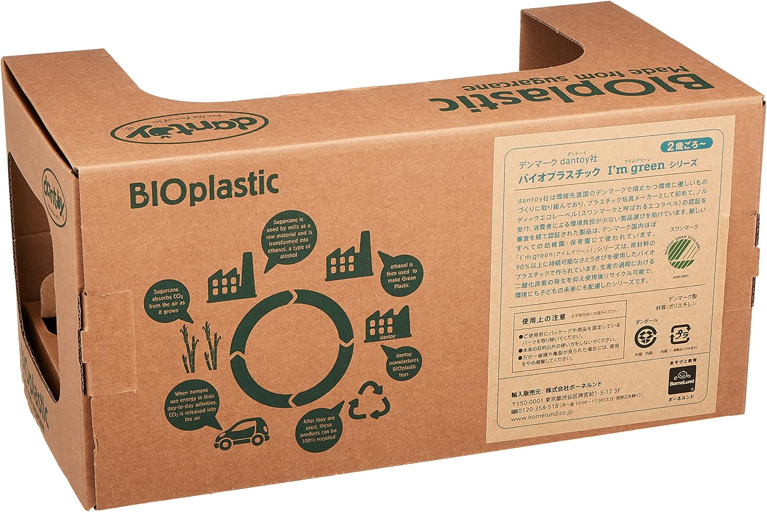 Detalle 2 de ボーネルンド ダントーイ I'm green ディナーセット HP5604 サトウキビ由来素材