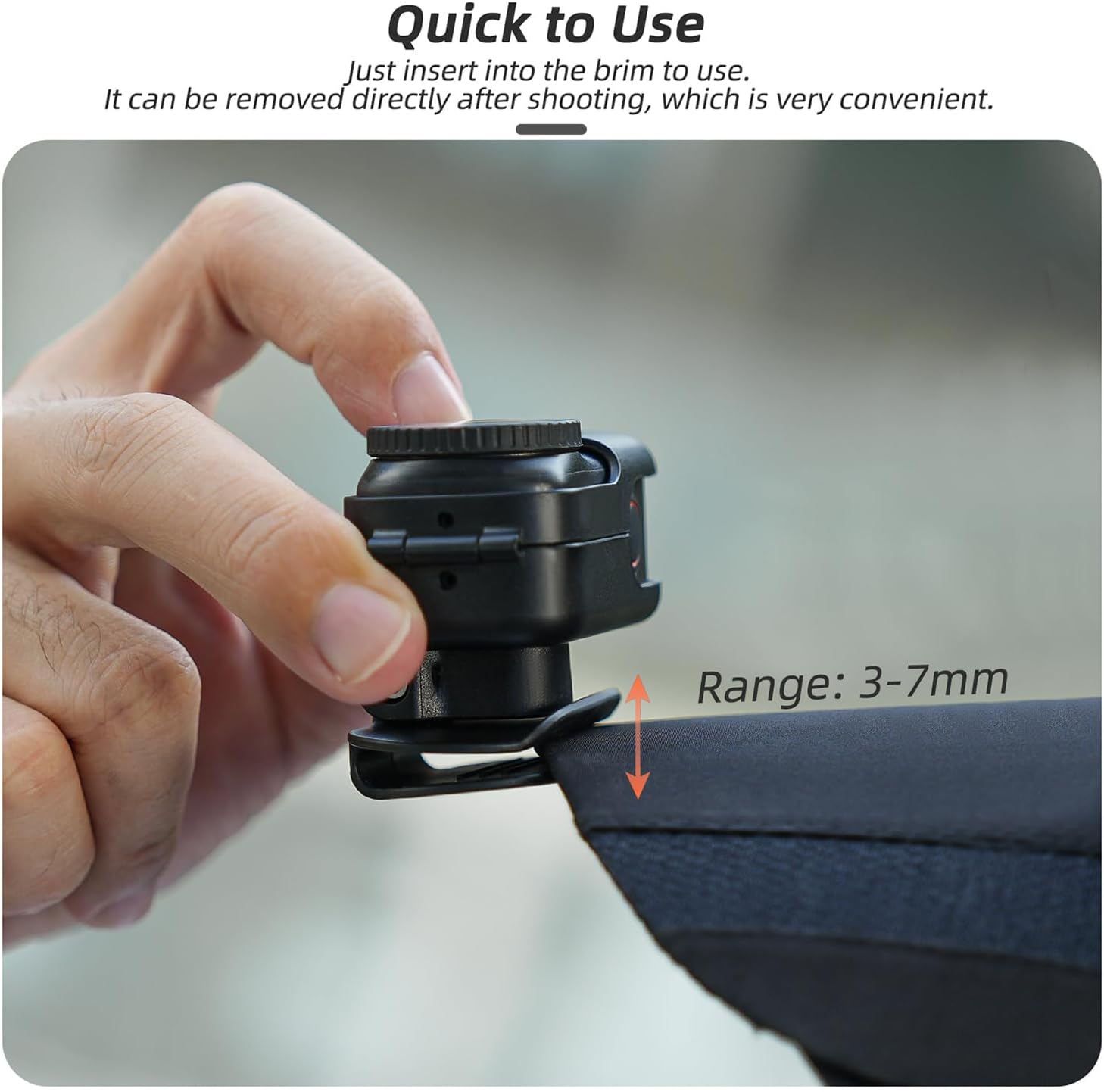 Detalle de HAFOKO Osmo Nano Hat Brim Clip 360°