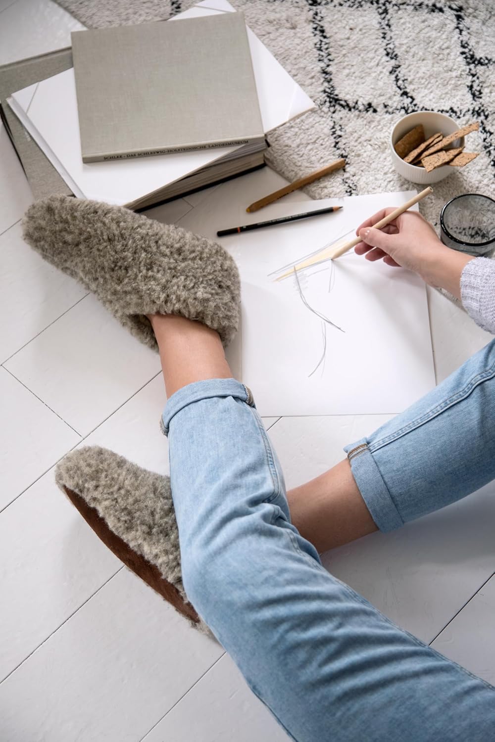 Thumbnail 4 de THE COZY SHEEP — Chaussons douillets femme et homme en laine mérinos, modèle bas fermé